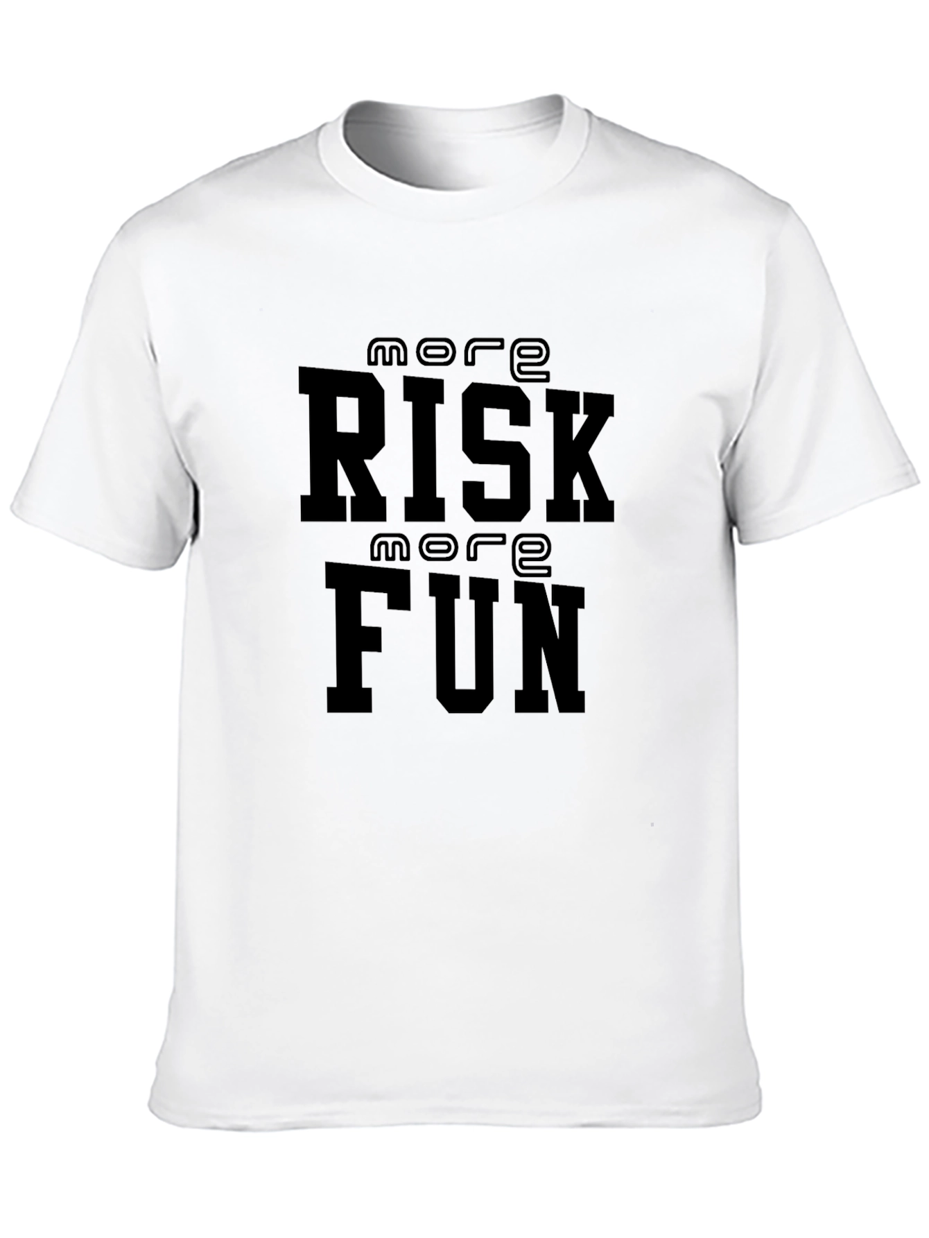 Black More Risk More Fun Black Graphic Tee view 10