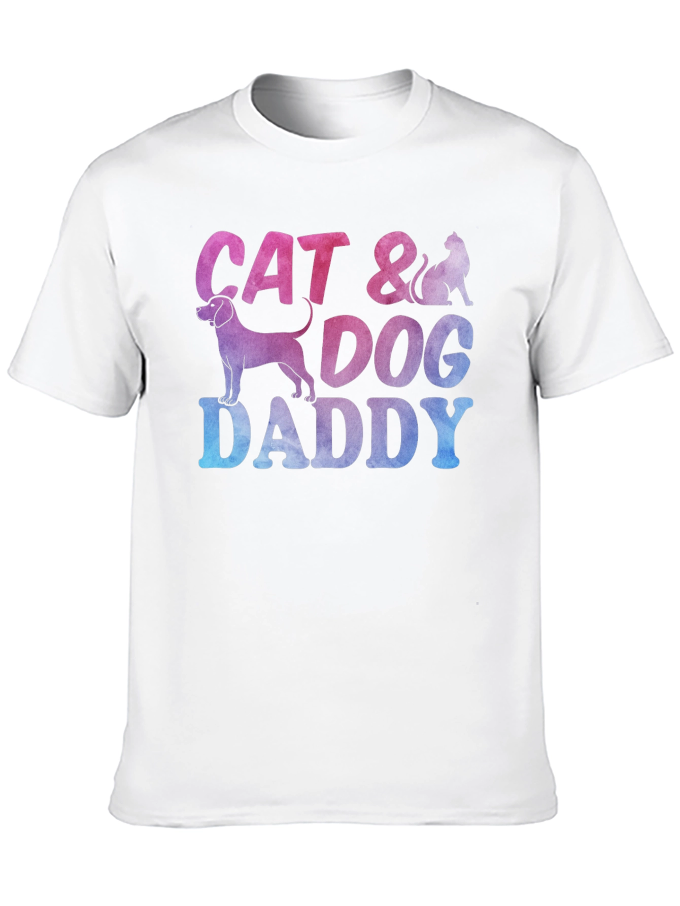 Cat & Dog Daddy Graphic Tee - Pet Lover Shirt - 10