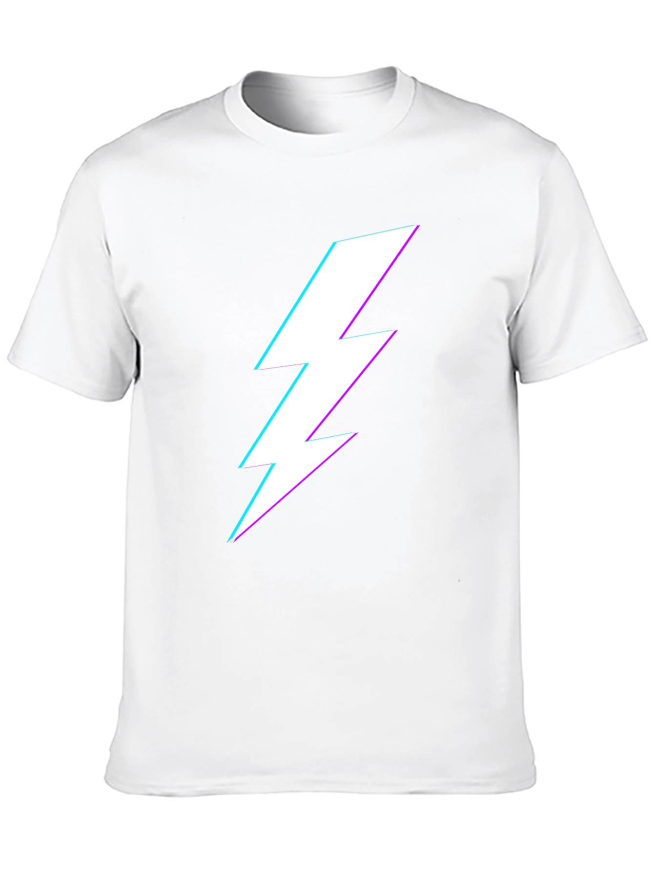 Black Black T-Shirt with Lightning Bolt Graphic view 10