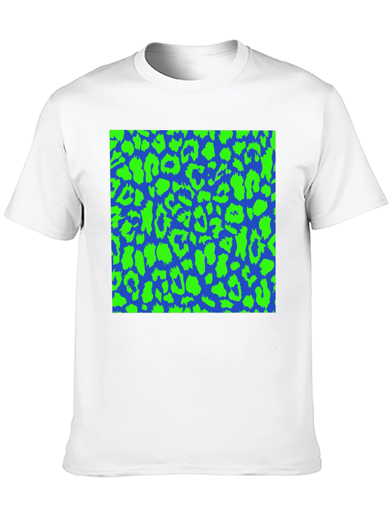 Black Blue & Green Leopard Print Tee - Bold Style view 10