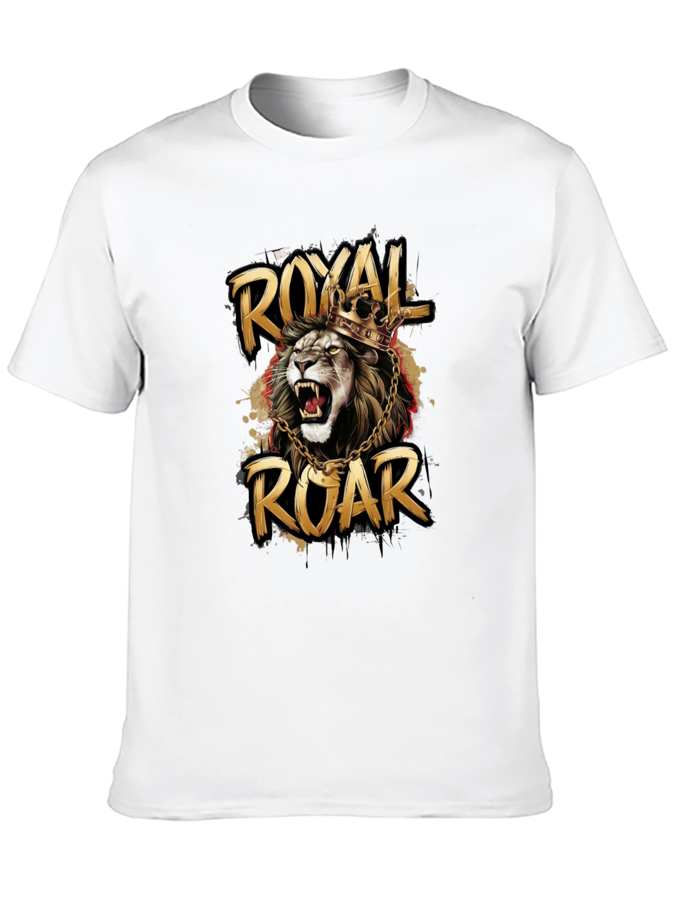 Black Royal Roar Lion Graphic T-Shirt - Stylish Black Tee view 10