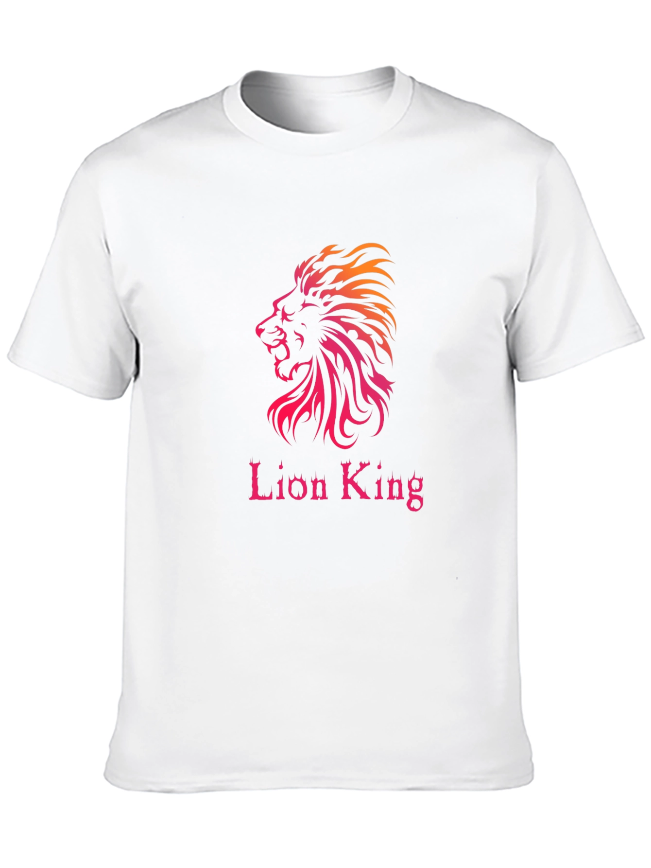 Black Lion King Graphic Print Black T-Shirt view 10