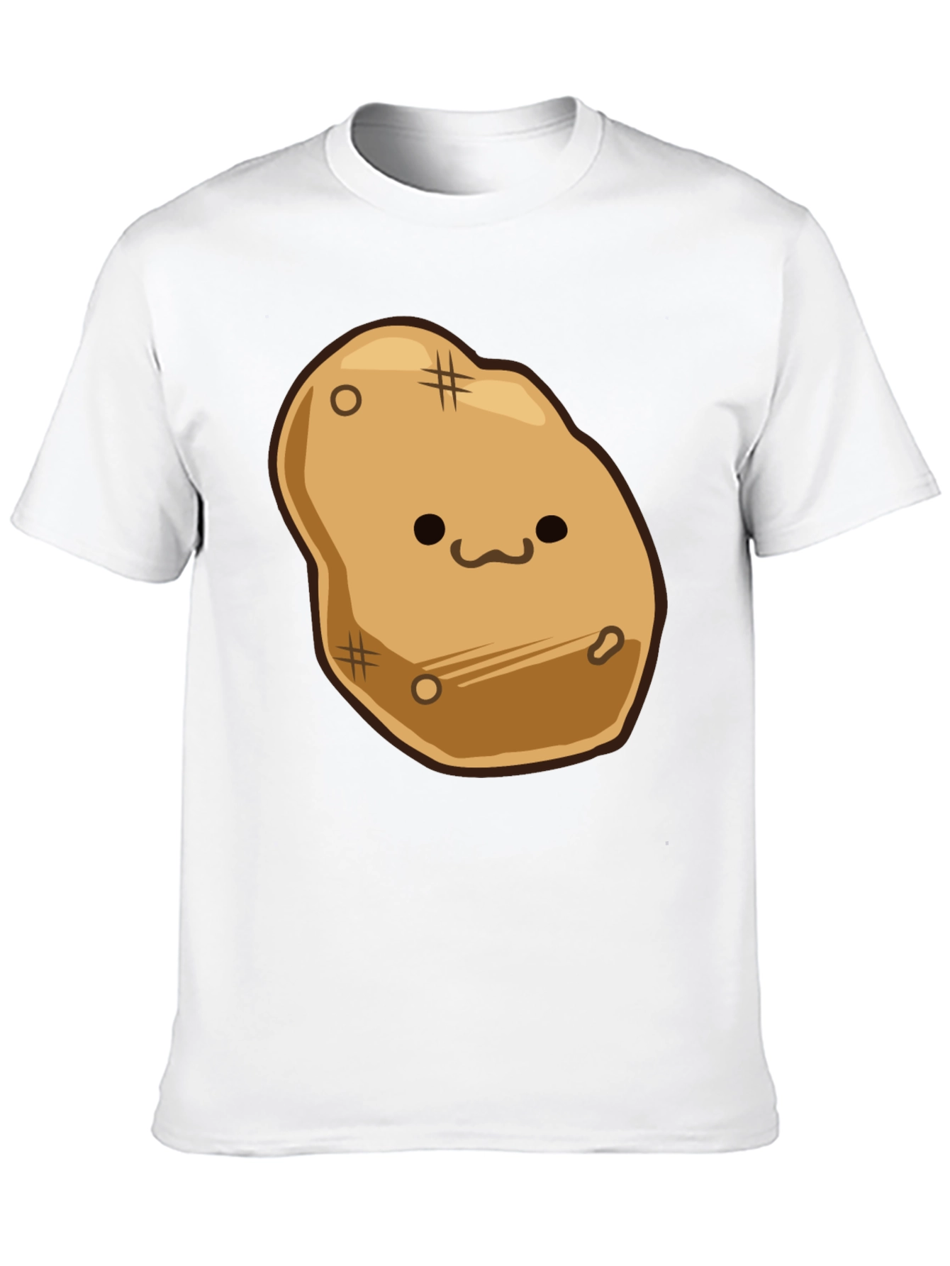 Black Cute Potato Graphic Print Black T-Shirt view 10