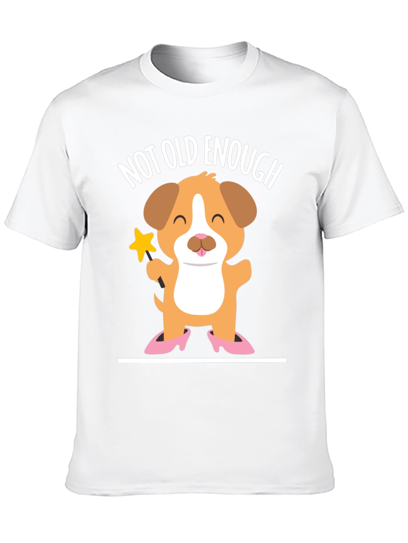 Black Cute Puppy T-Shirt - Not Old Enough view 10