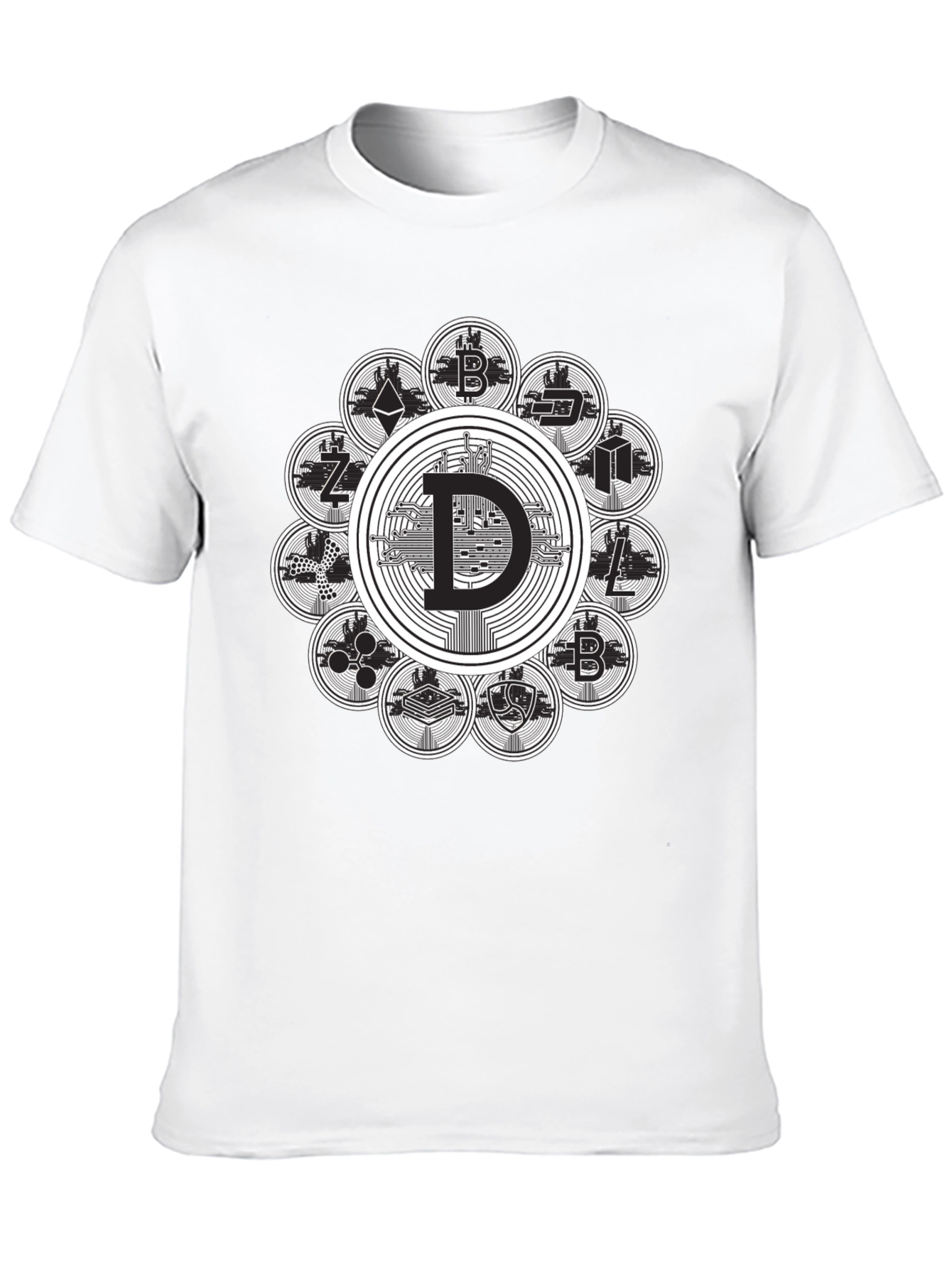 Black Crypto Coin Black T-Shirt view 10