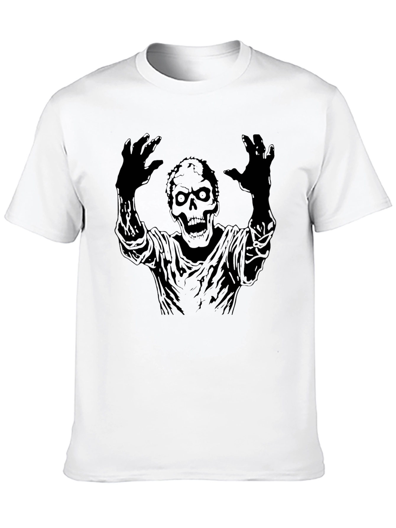 Black Zombie Graphic Tee - Horror Style Black T-Shirt view 10