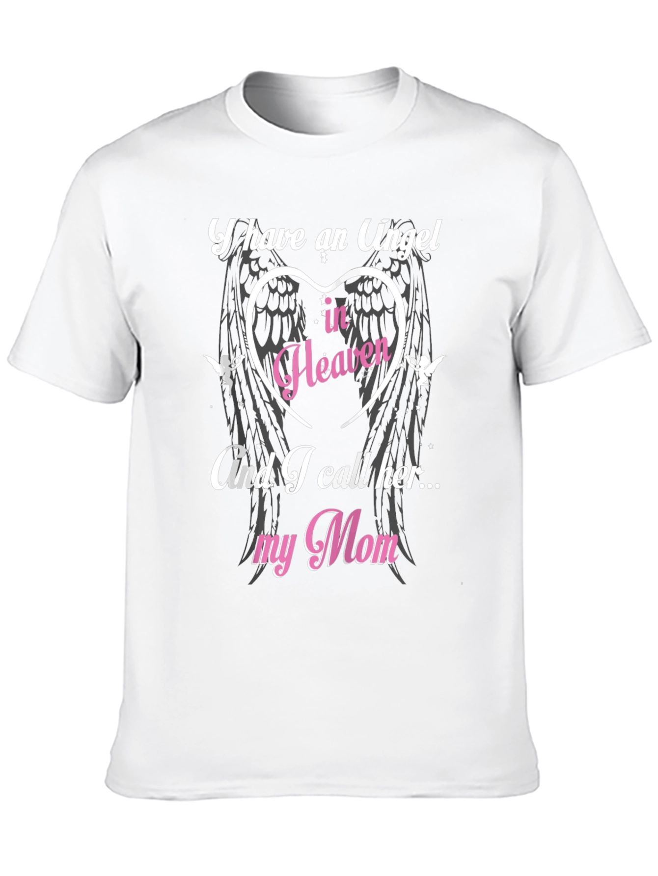 Black Angel in Heaven Mom T-Shirt - Memorial view 10