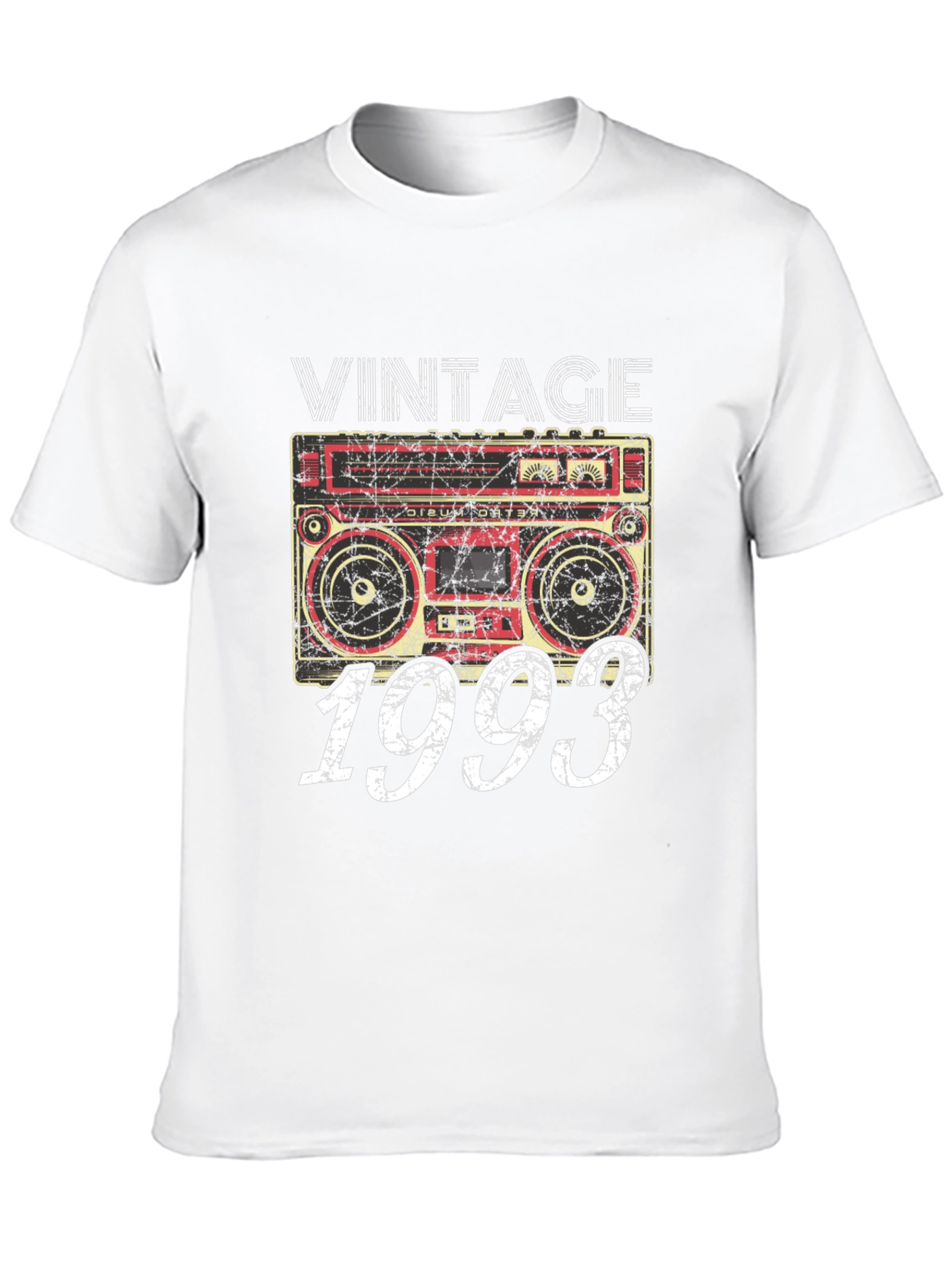 Black Vintage 1993 Boombox Graphic T-Shirt view 10