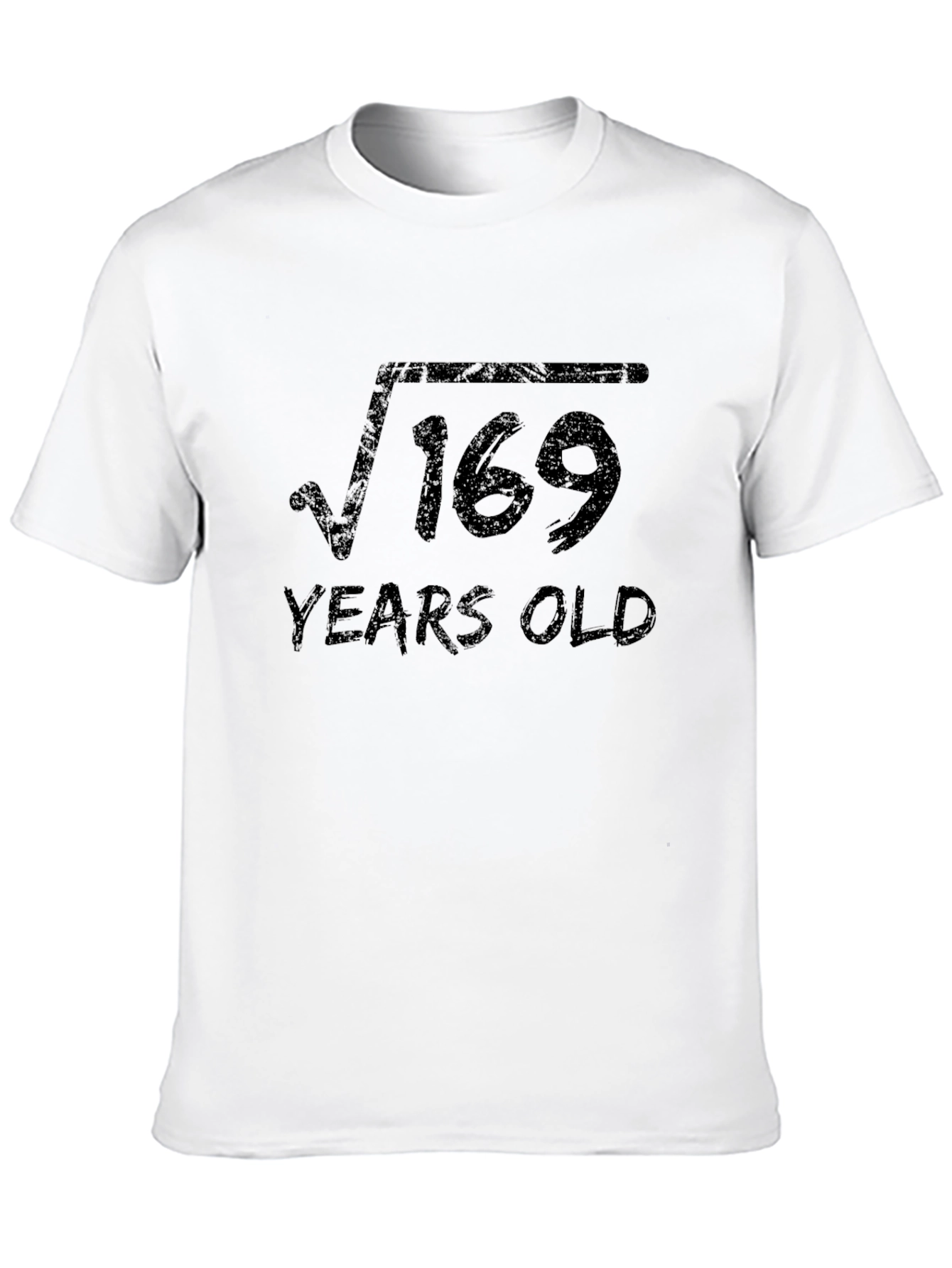 Black Funny Math Birthday T-Shirt - Square Root of 169 = 13 Years Old view 10