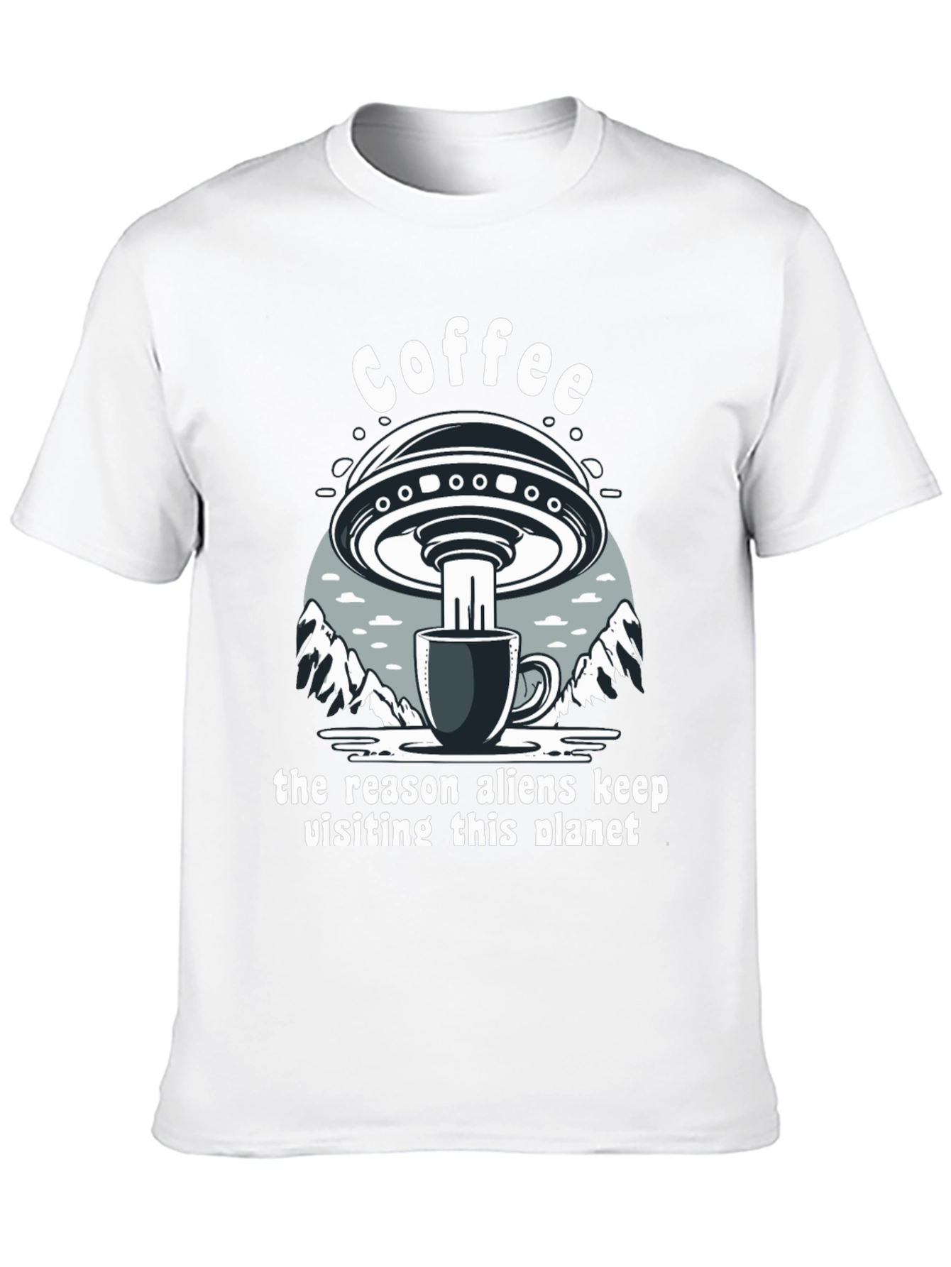 Black Coffee Alien Abduction T-Shirt view 10