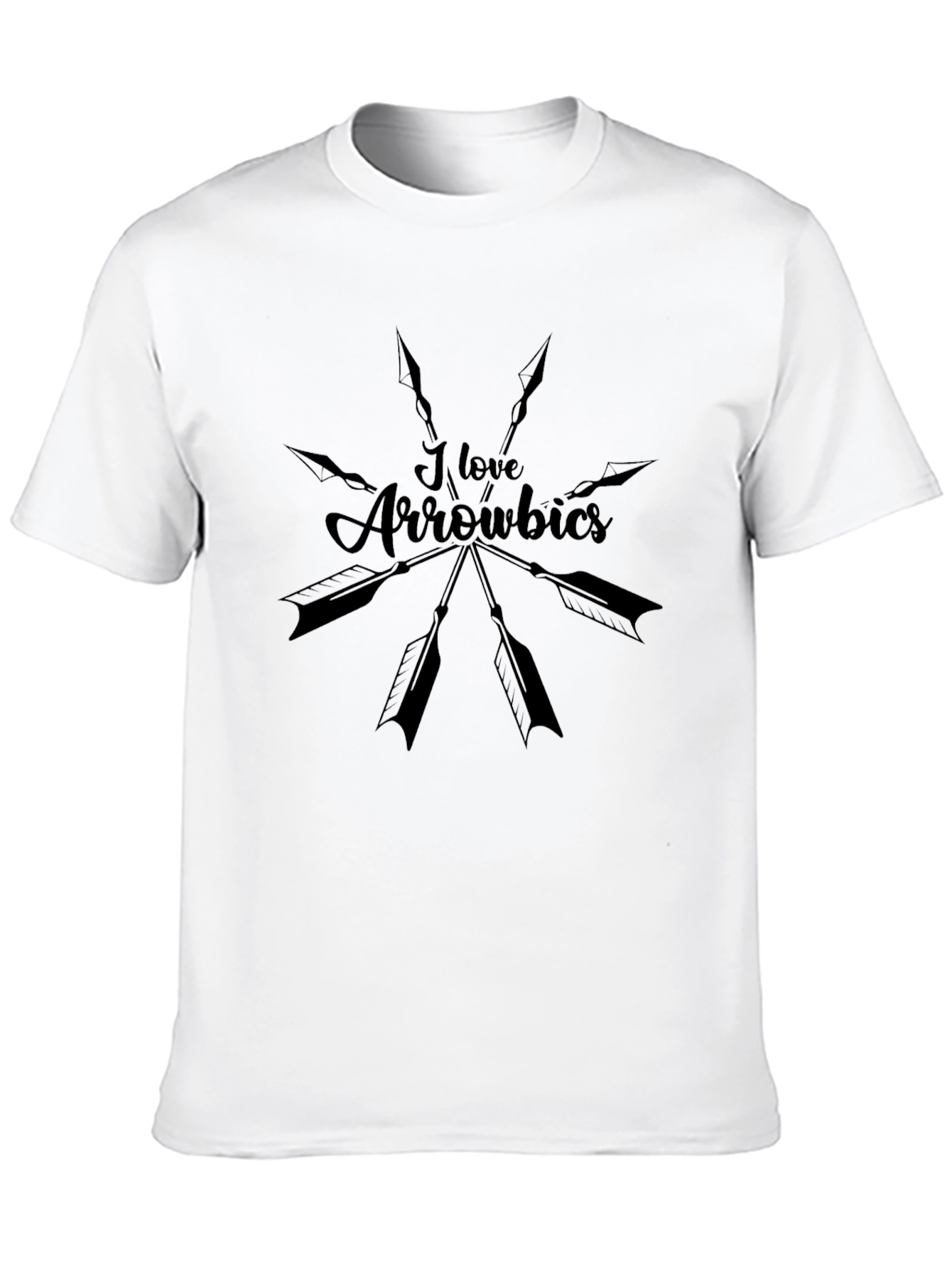 Black I Love Arrowbics T-Shirt view 10