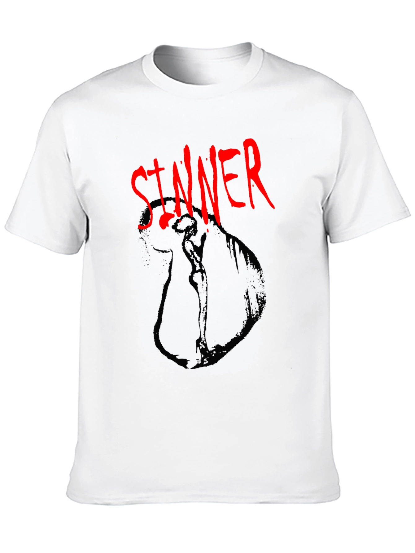 Black Sinner Graphic Tee - Dark Humor Fashion view 10