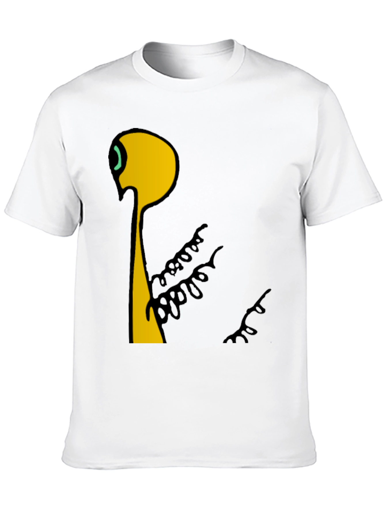 Black Abstract Graphic Print Crew Neck T-Shirt view 10