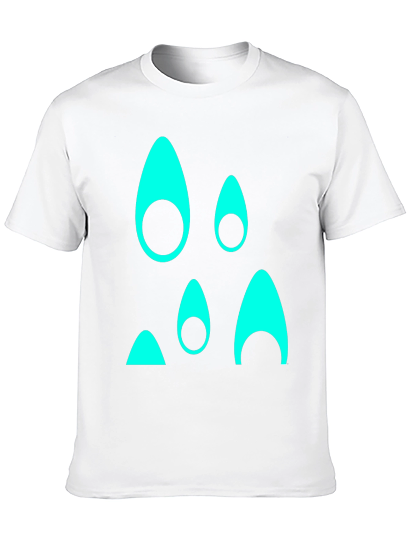 Black Funky Teal Graphic Black T-Shirt view 10