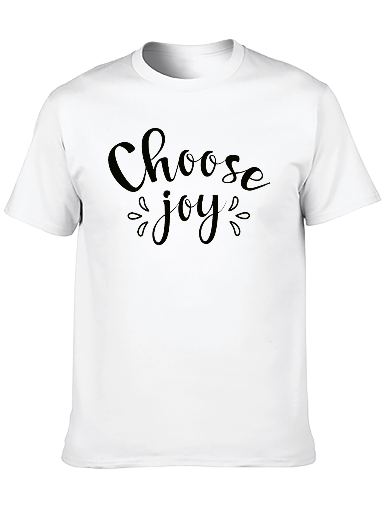 Black Choose Joy Graphic Tee - Black Cotton Blend view 10