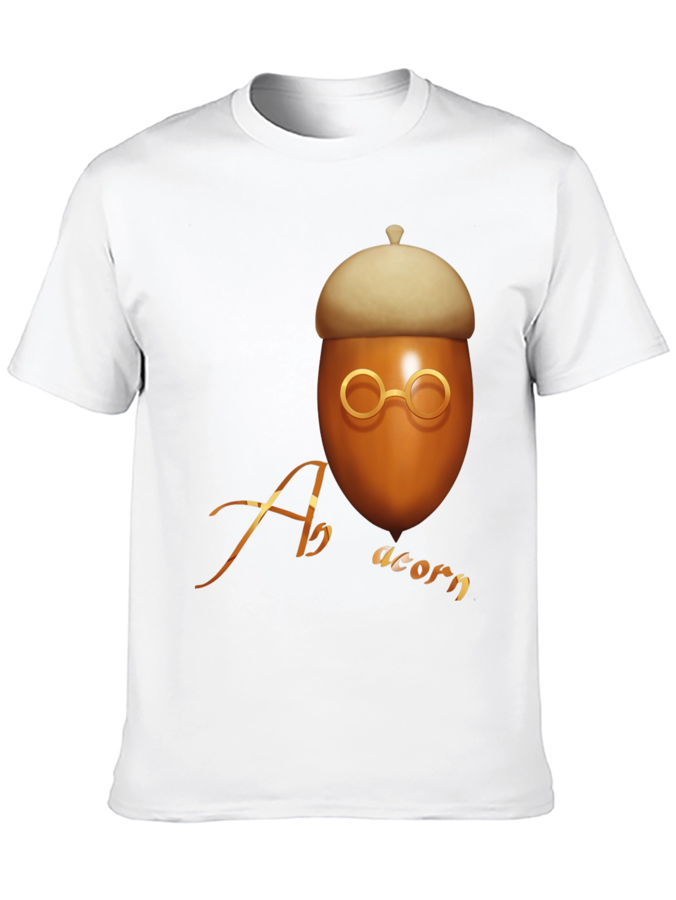 Black Acorn Graphic T-Shirt - Unique Design view 10