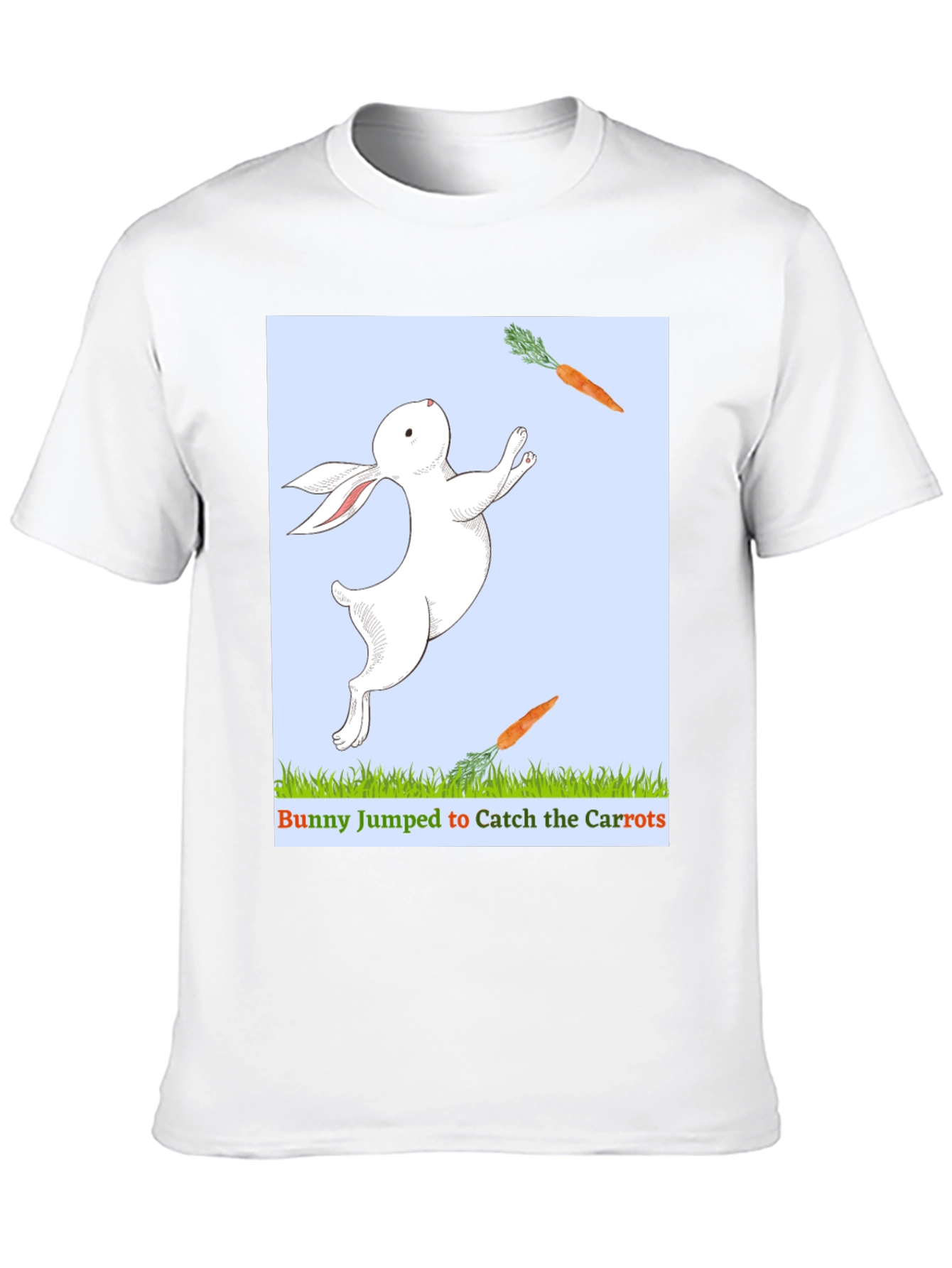 Black Bunny Catching Carrots T-Shirt view 10