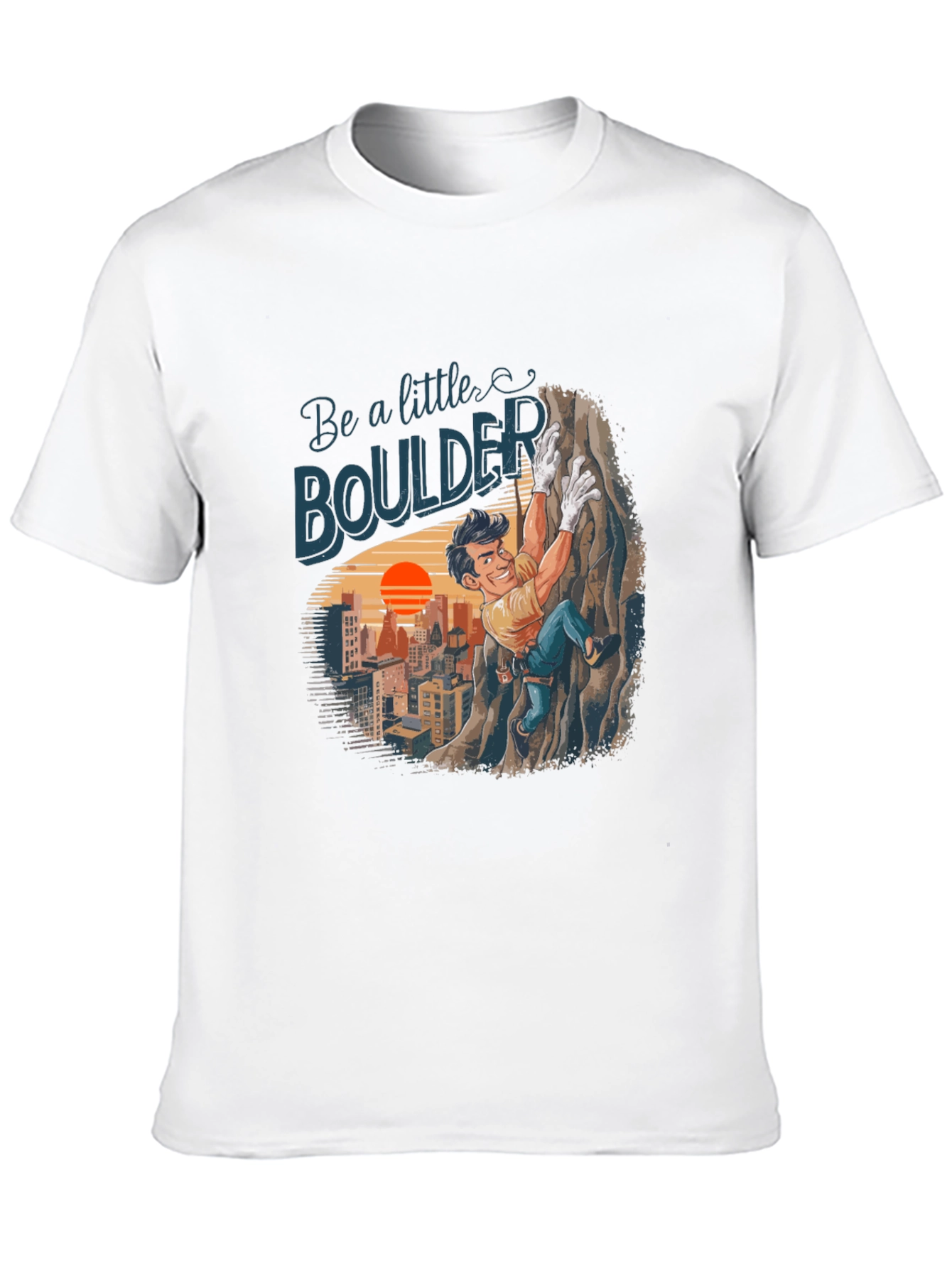 Black Be a Little Boulder Climbing T-Shirt view 10