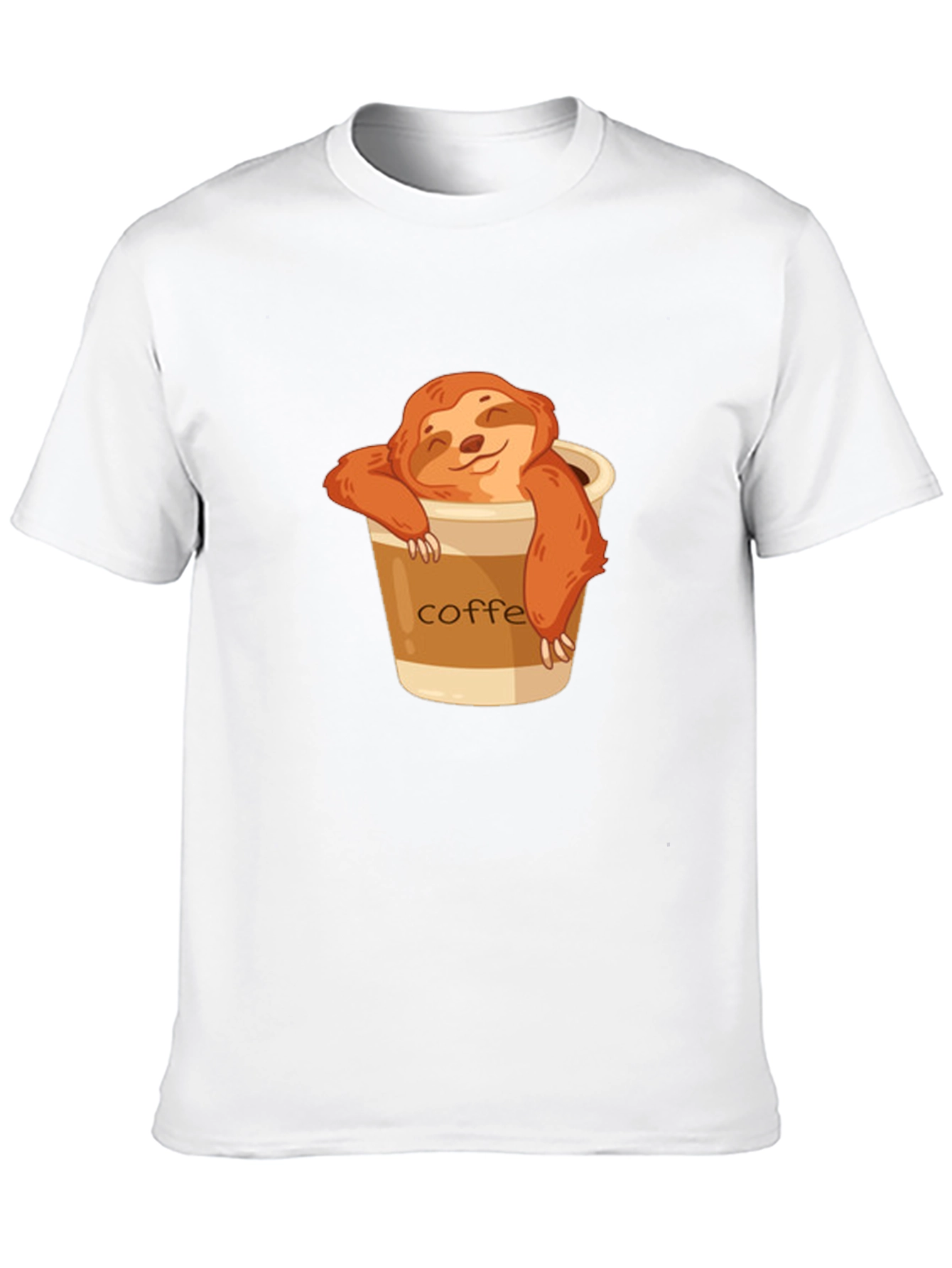 Black Sloth Coffee T-Shirt - Relaxed & Cute view 10