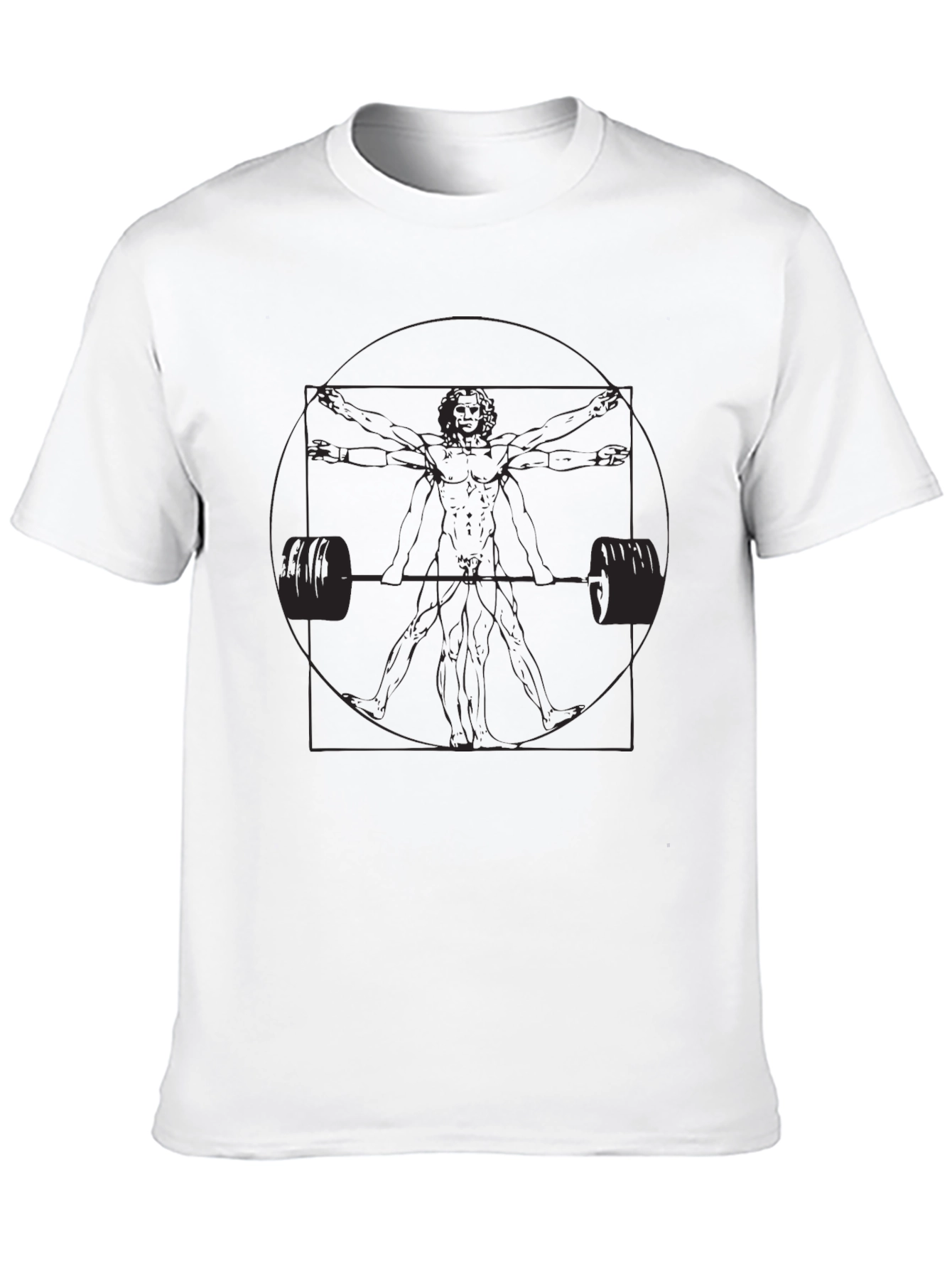 Black Vitruvian Lifter Black T-Shirt view 10