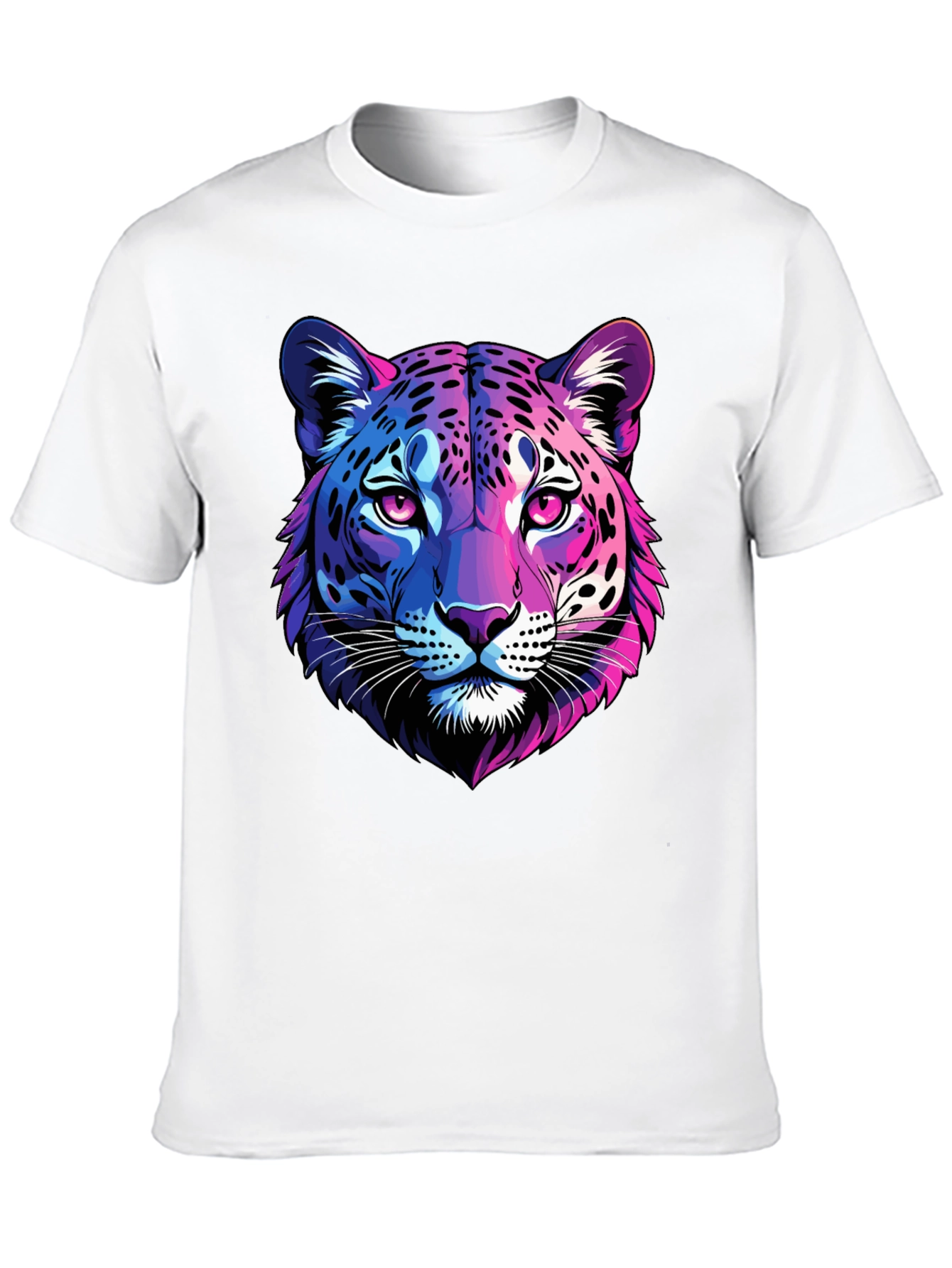 Black Neon Leopard Graphic Tee - Men's Black T-Shirt view 10