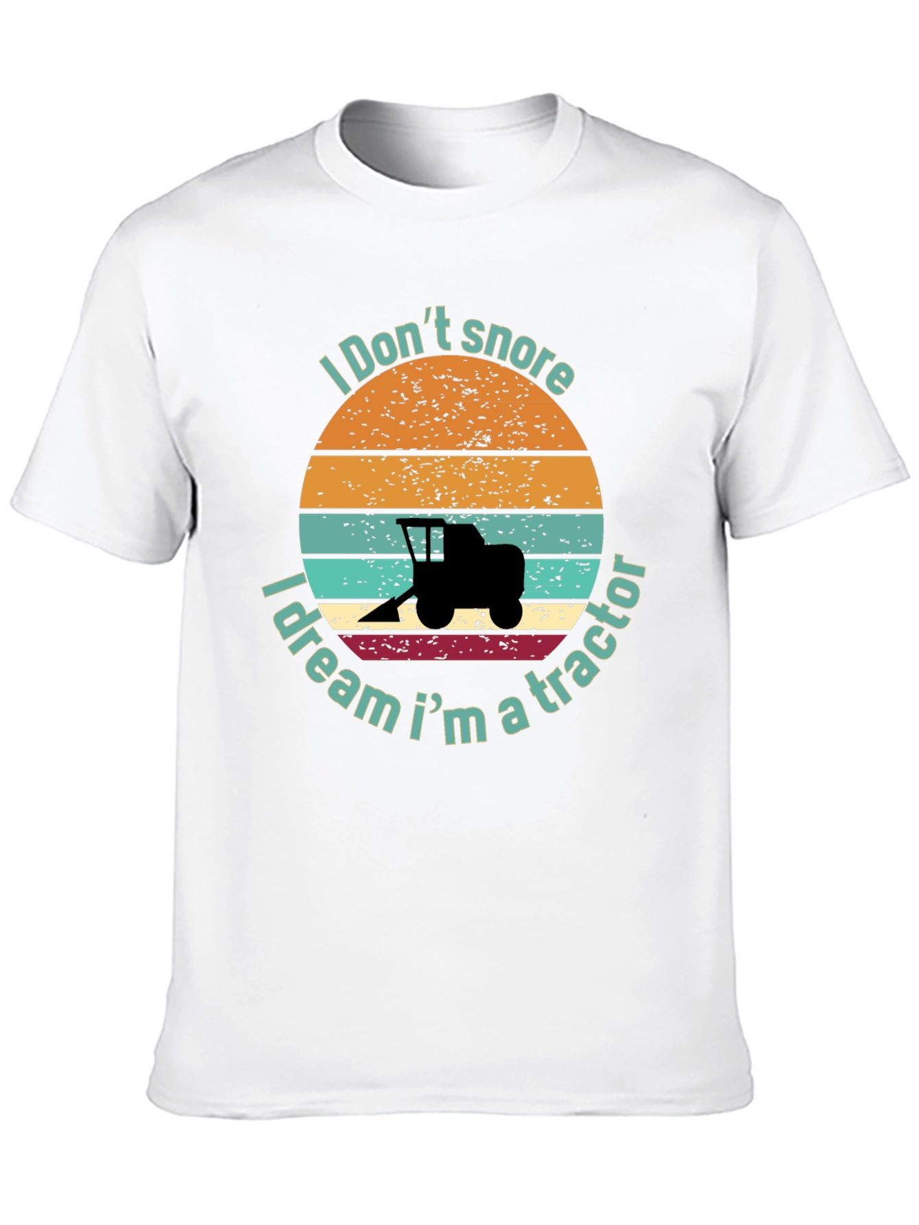 Black I Don't Snore I Dream I'm A Tractor T-Shirt view 10