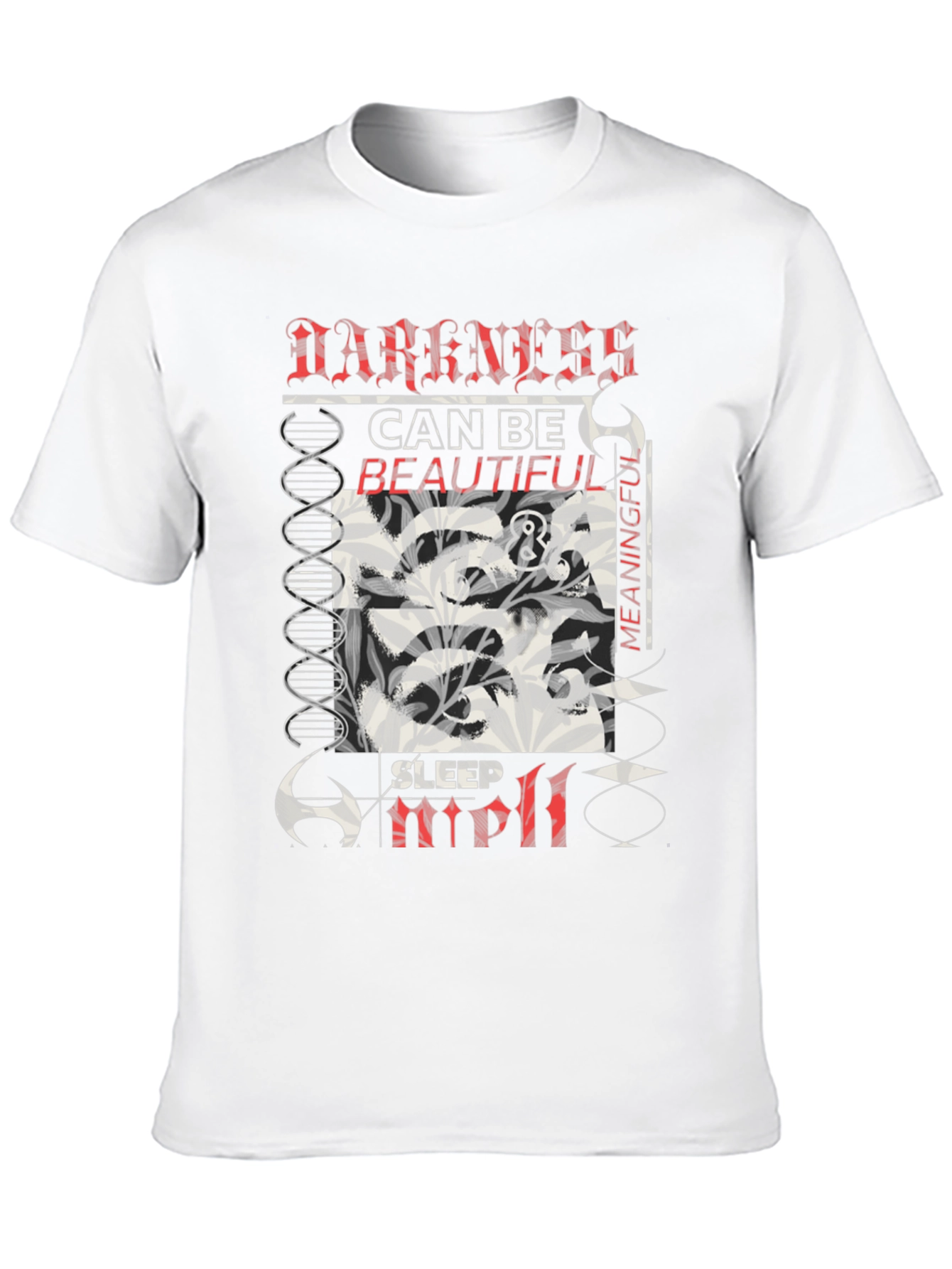 Black Darkness Sleep Graphic Black T-Shirt view 10