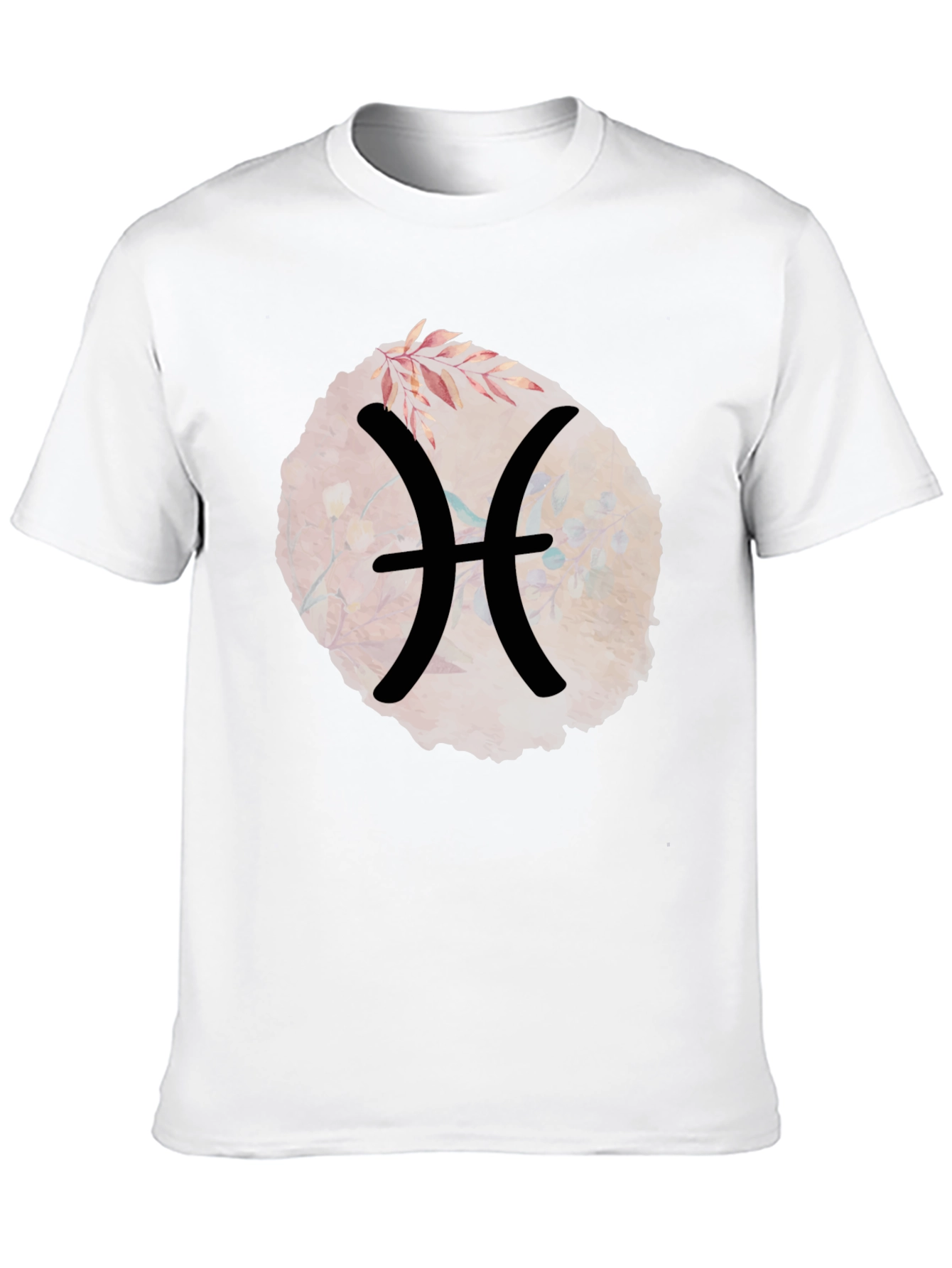 Black Pisces Zodiac Sign Graphic T-Shirt view 10