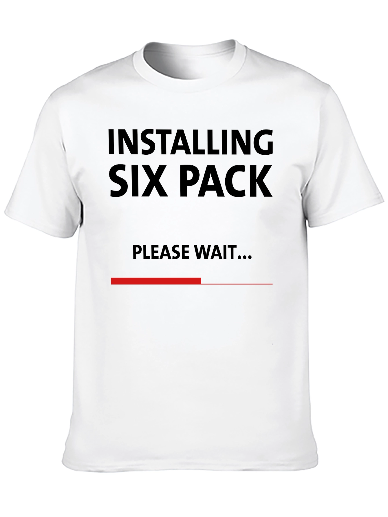 Black Installing Six Pack T-Shirt - Funny Gym Workout Tee view 10