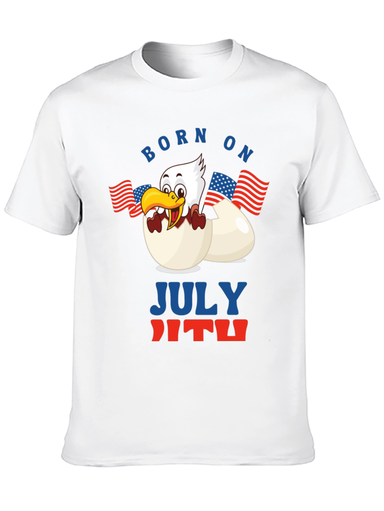Black Born on July 4th T-Shirt view 10