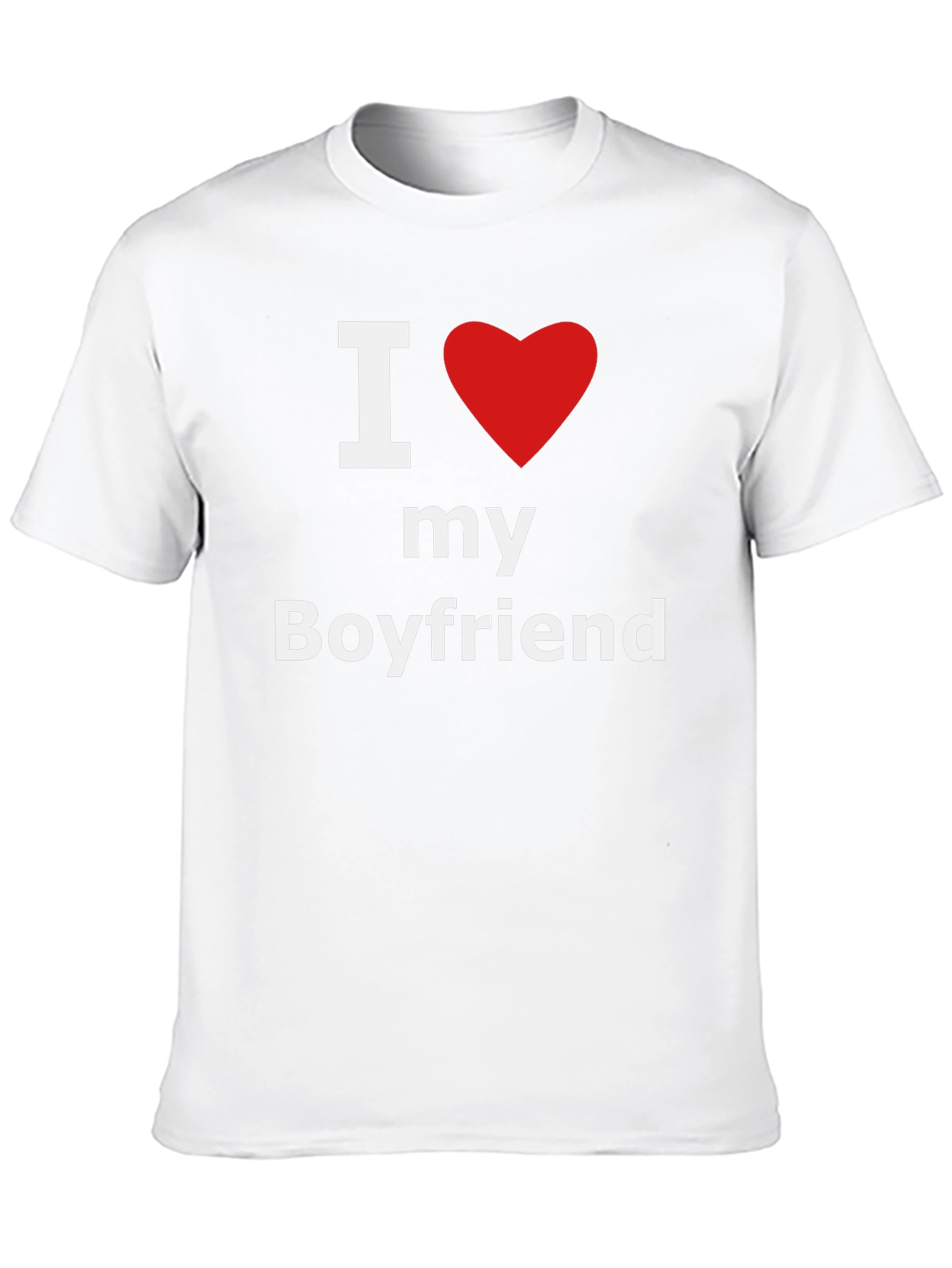 Black I Heart My Boyfriend Black Cotton T-Shirt view 10