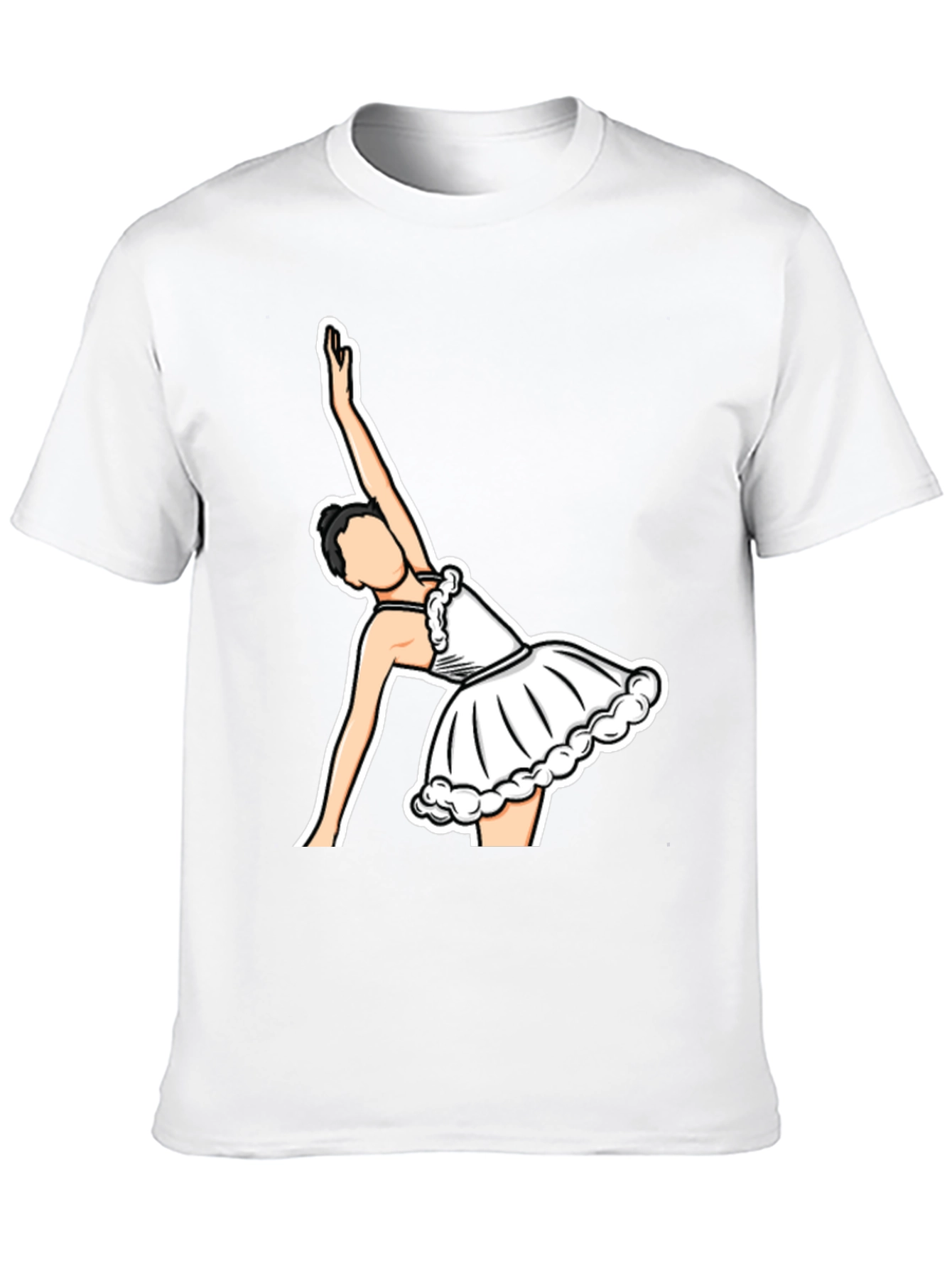 Black Ballerina Graphic T-Shirt - Black Cotton Tee view 10