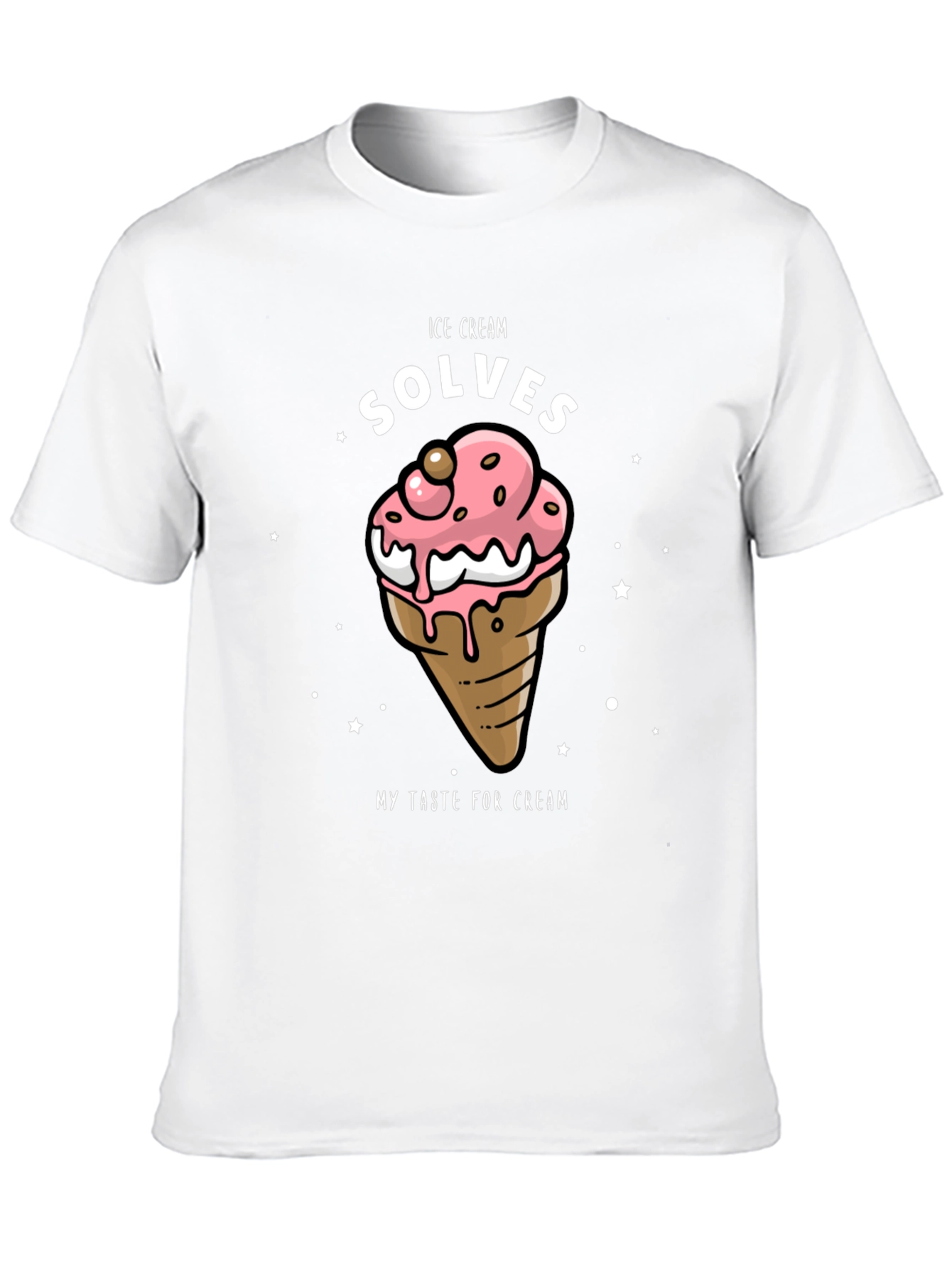 Black Ice Cream Solves Taste T-Shirt view 10
