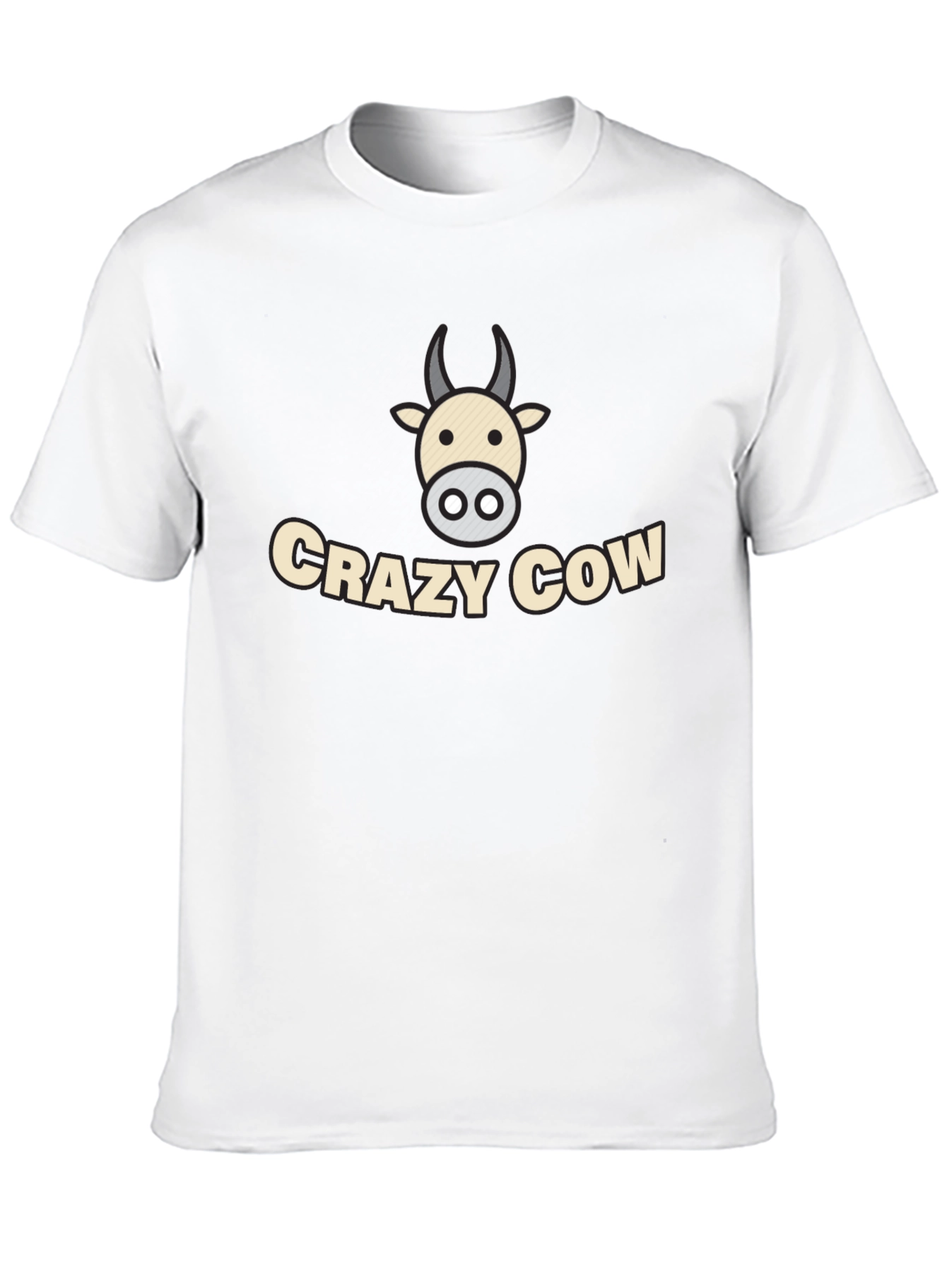 Black Crazy Cow Graphic Tee - Black Cotton T-Shirt view 10
