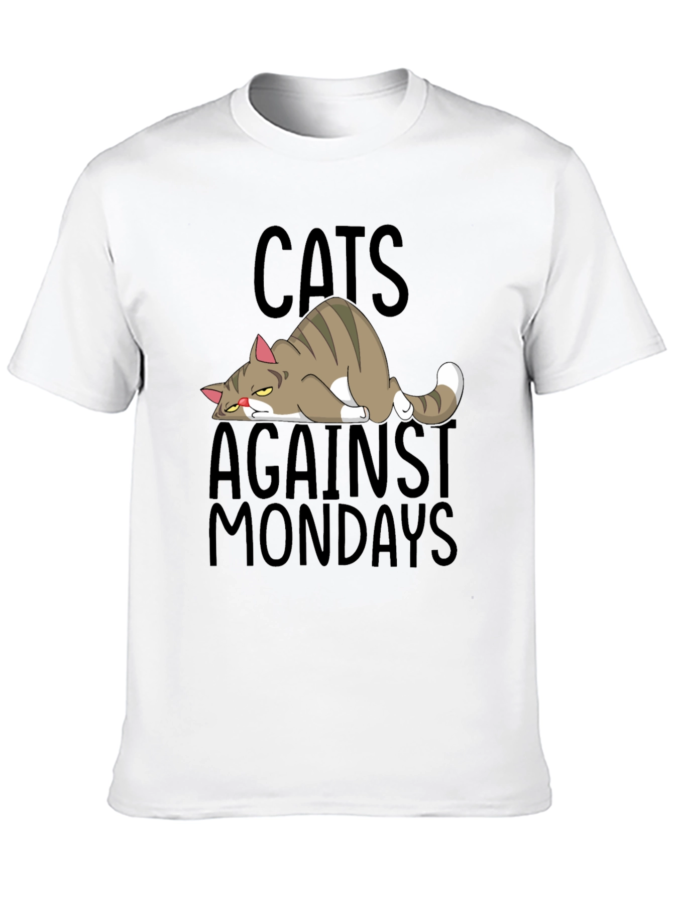 Black Cats Against Mondays Funny Graphic T-Shirt view 10