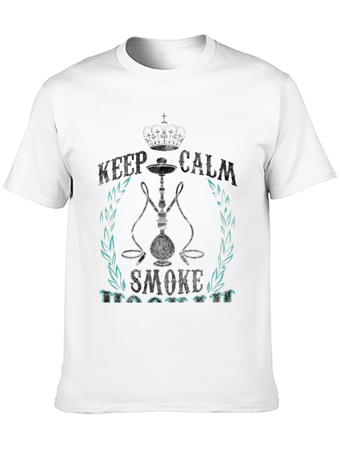 Black Keep Calm Smoke Shisha T-Shirt view 10
