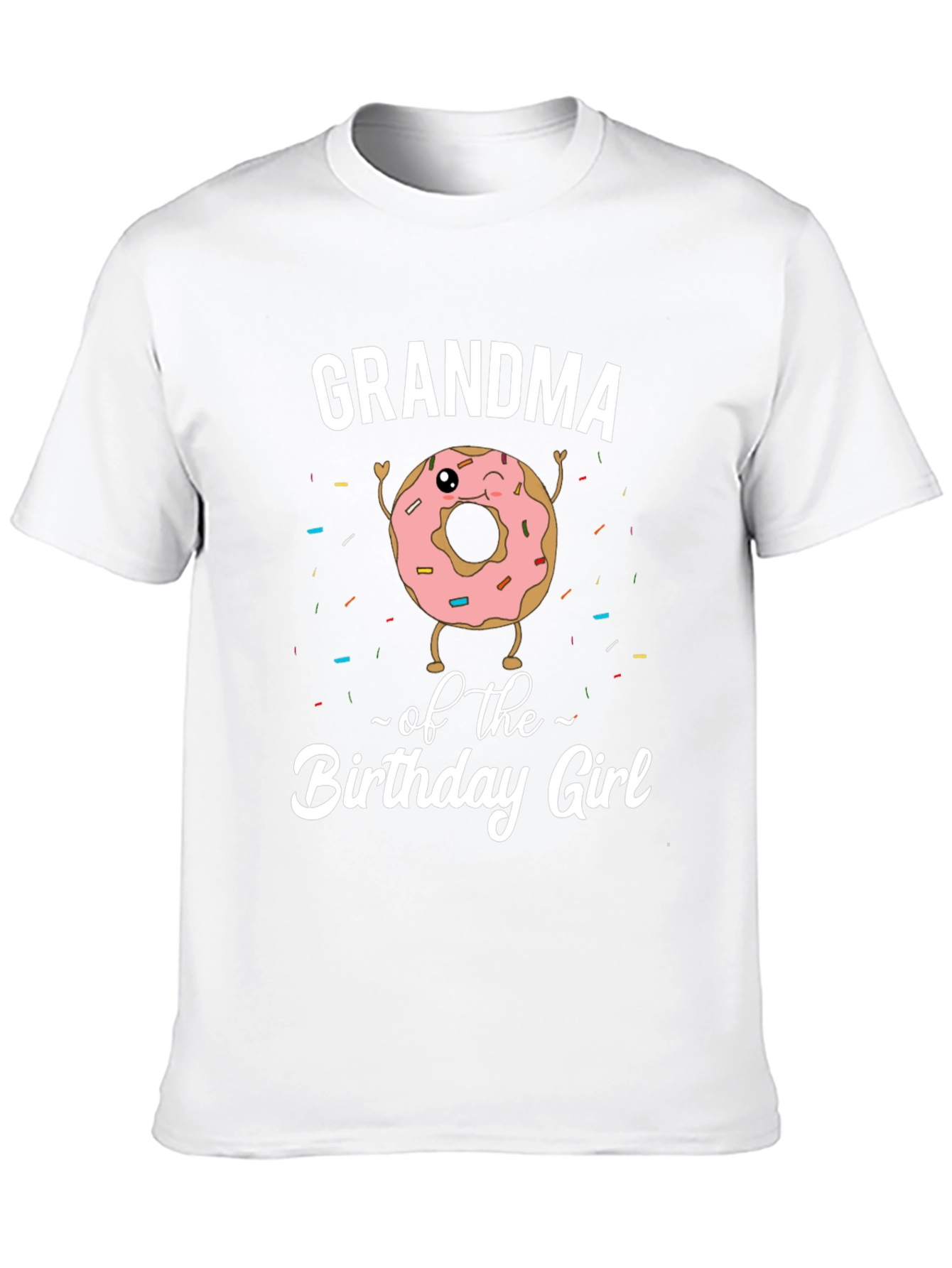 Black Grandma Birthday Girl Donut T-Shirt view 10