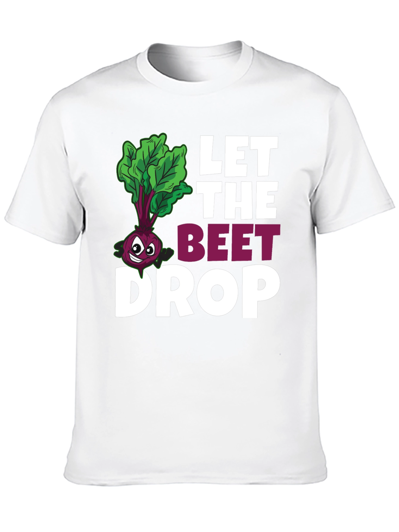 Black Let The Beet Drop Funny Graphic T-Shirt view 10