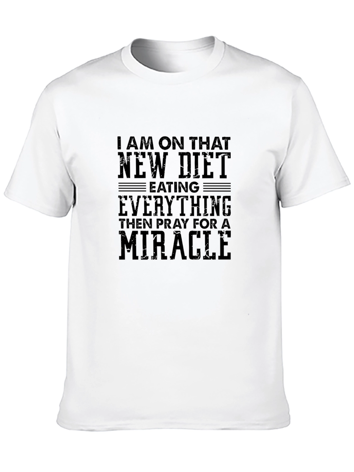 Black Funny Diet Miracle T-Shirt view 10