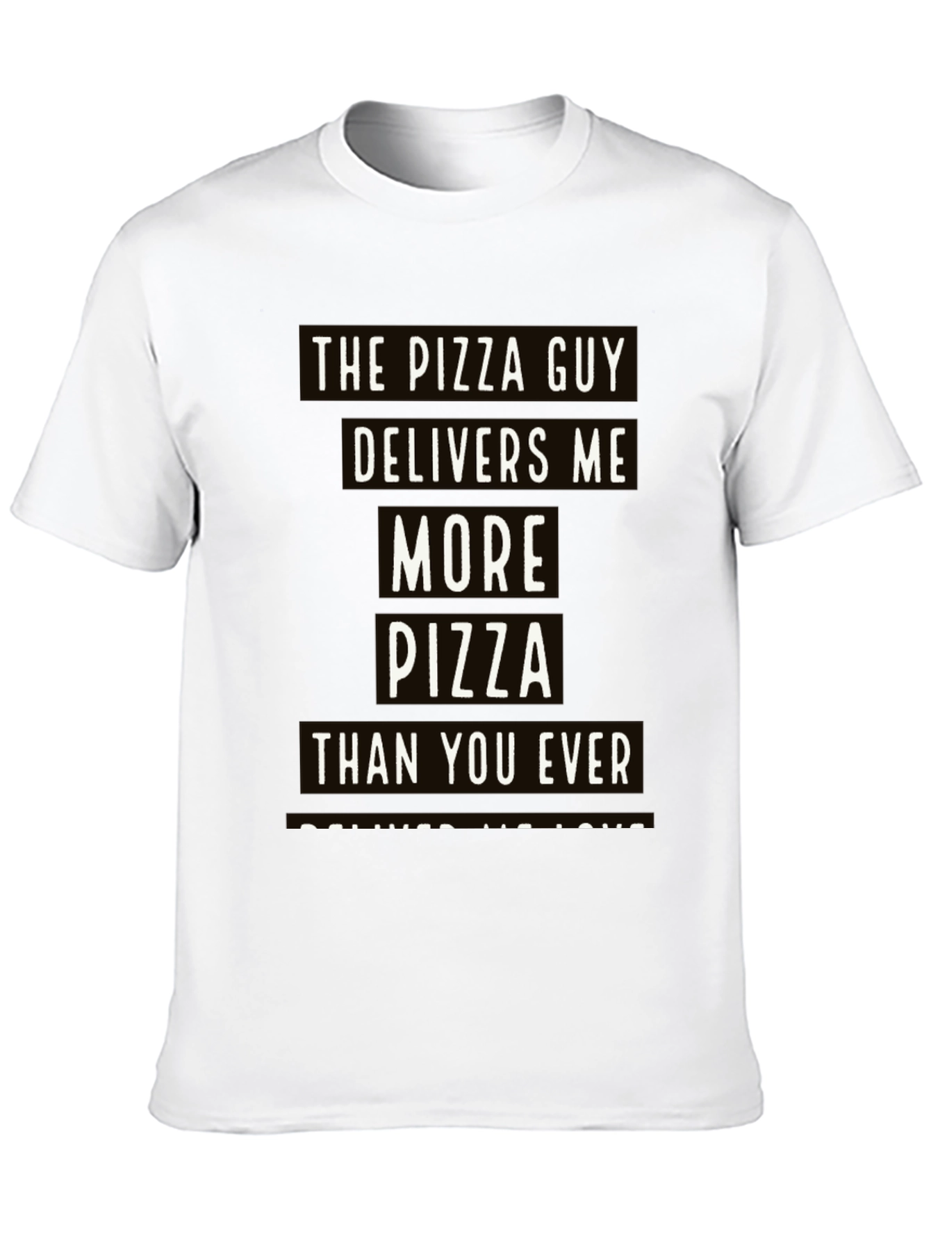 Black Pizza Guy T-Shirt: Delivers More Pizza Than You view 10