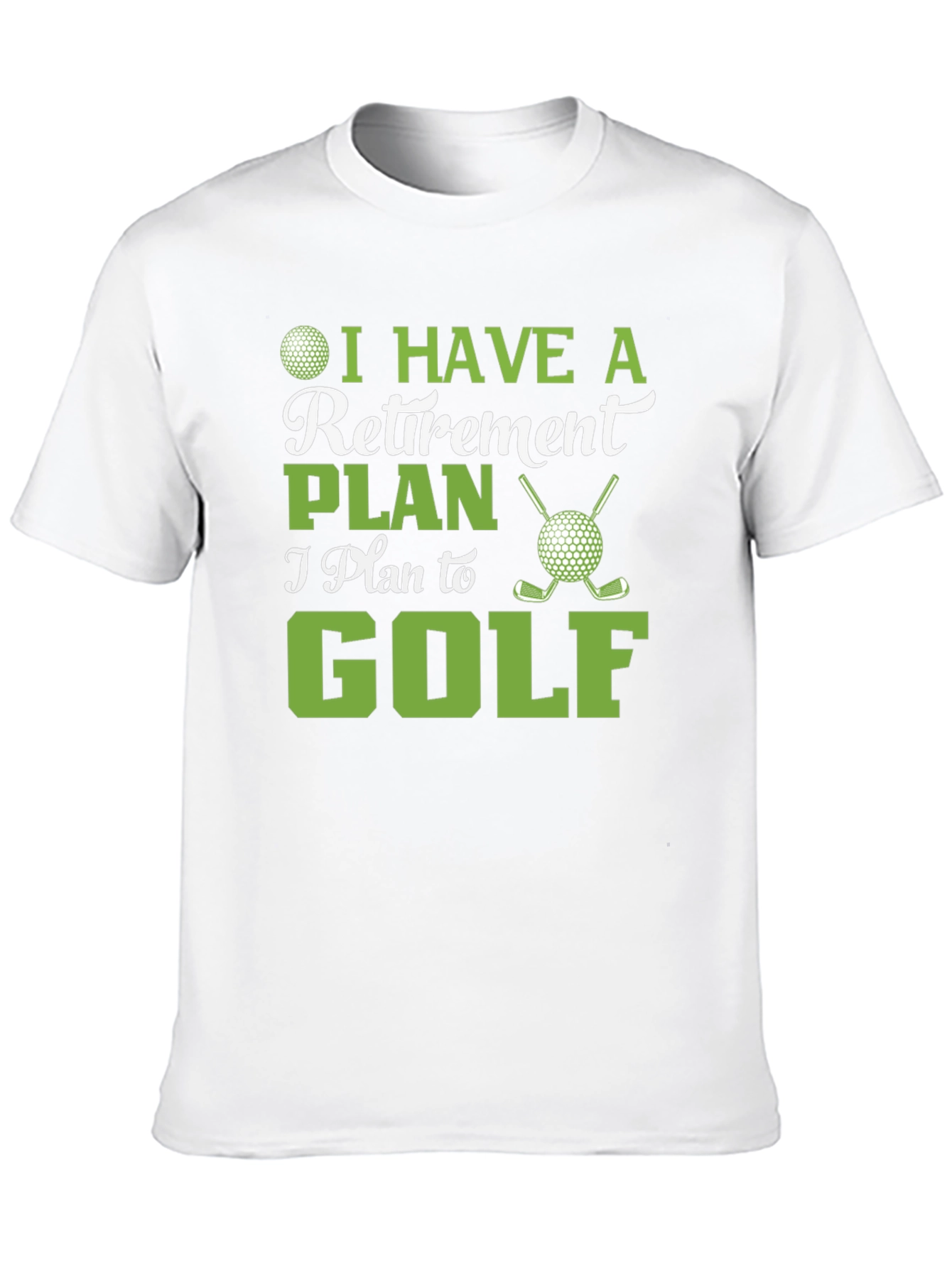 Black Retirement Plan Golf T-Shirt view 10