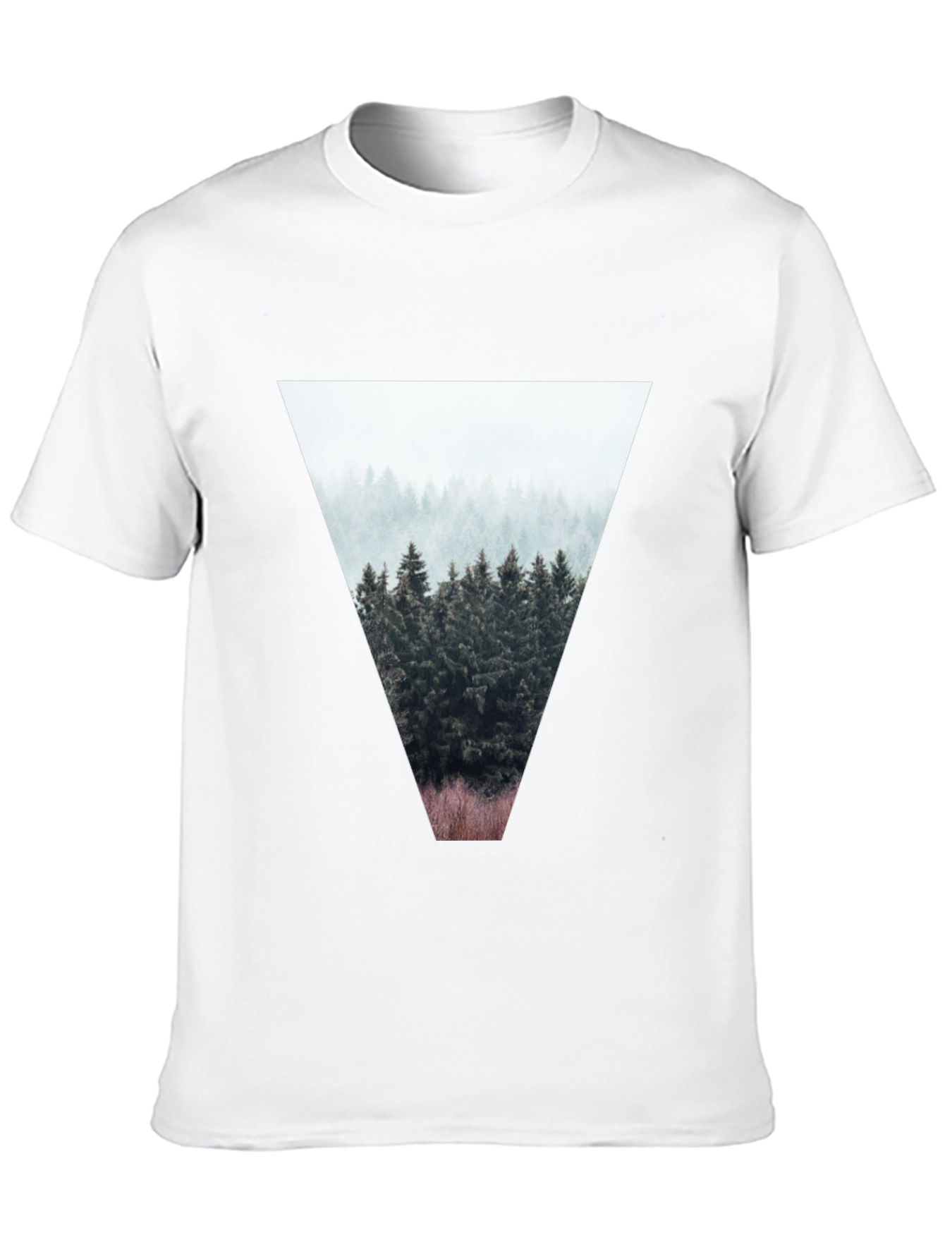 Black Nature Triangle Graphic T-Shirt - Black view 10