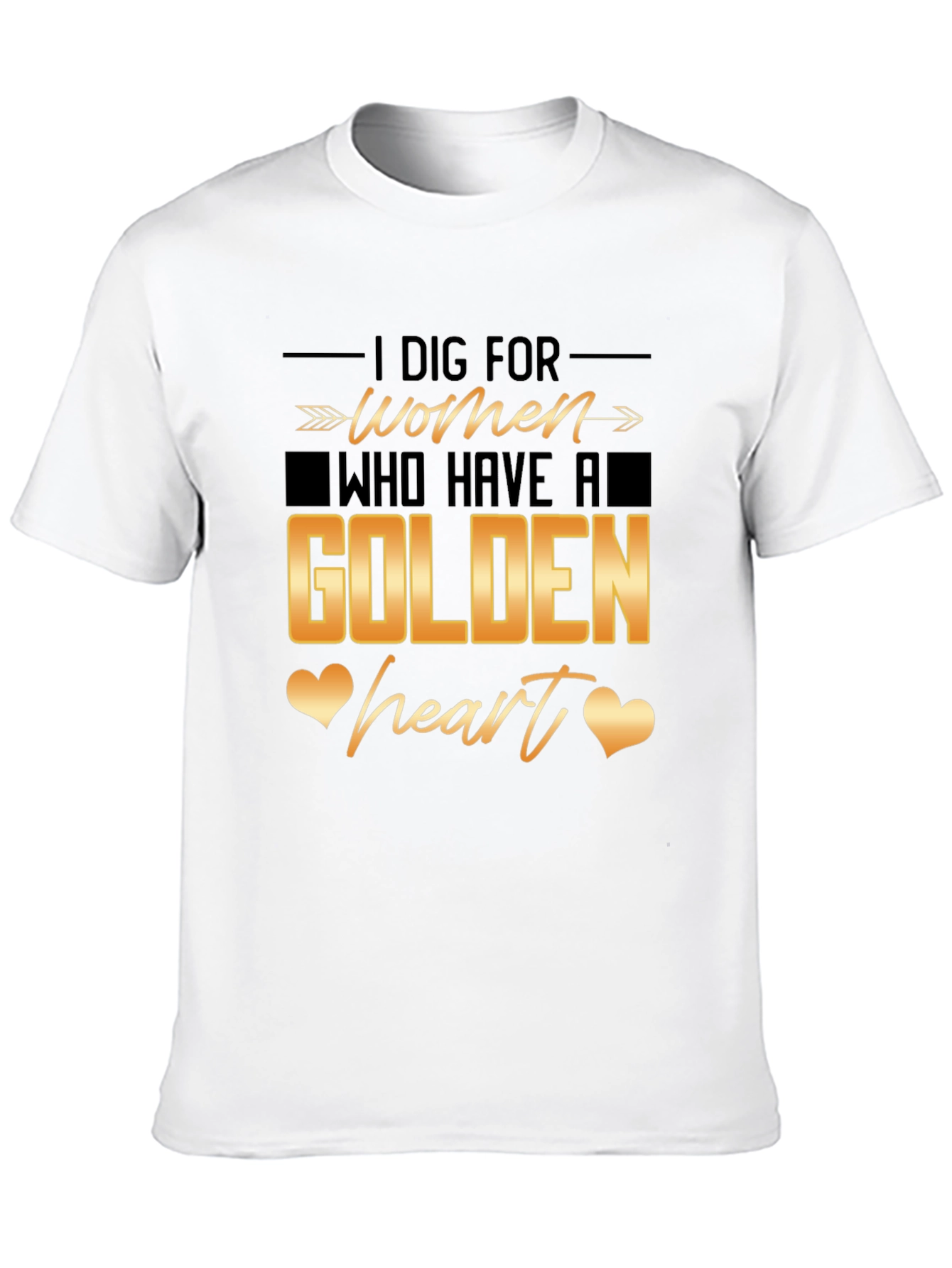 Black Golden Heart Women's Tee view 10