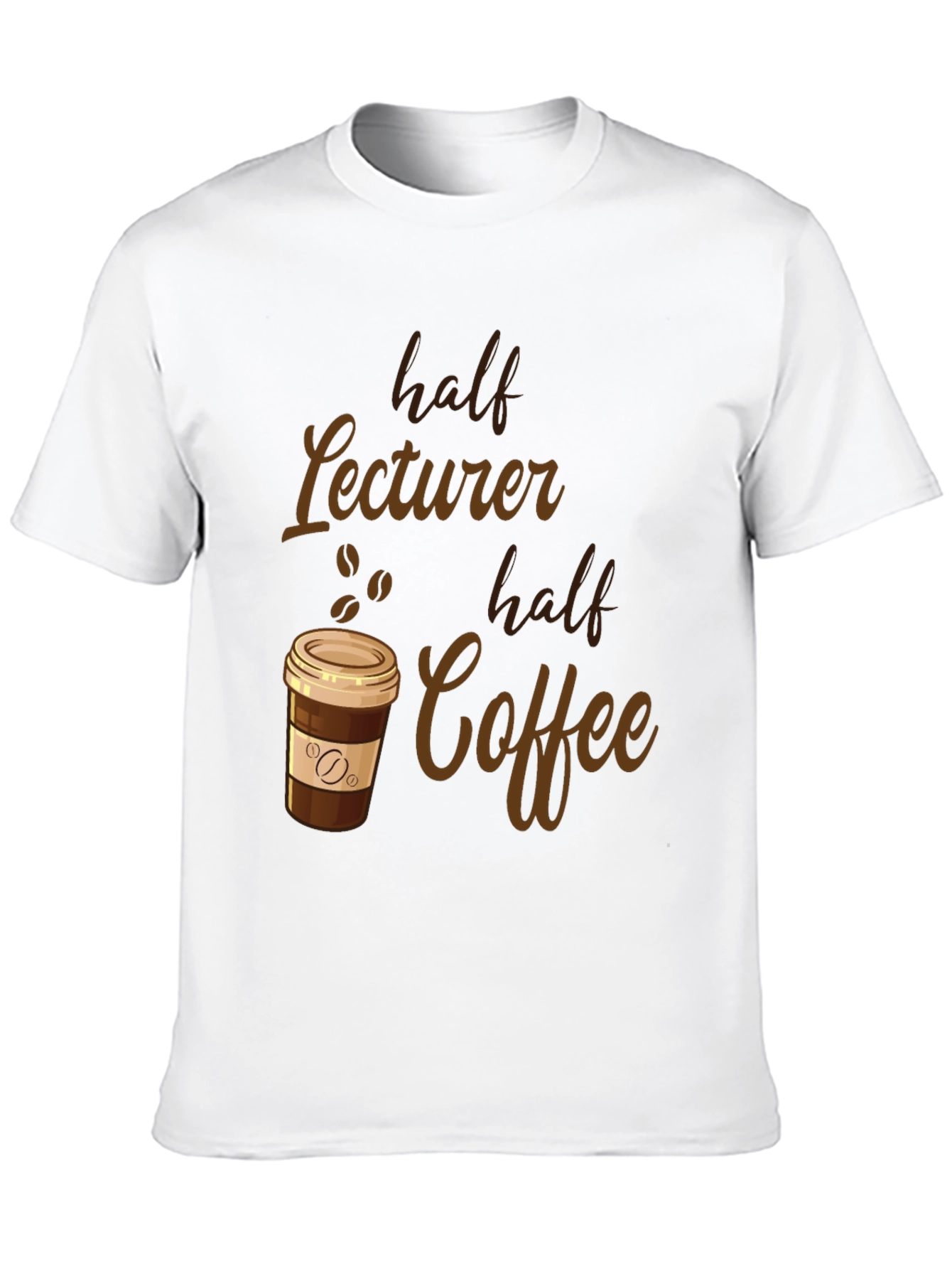 Black Half Lecturer, Half Coffee Funny T-Shirt view 10