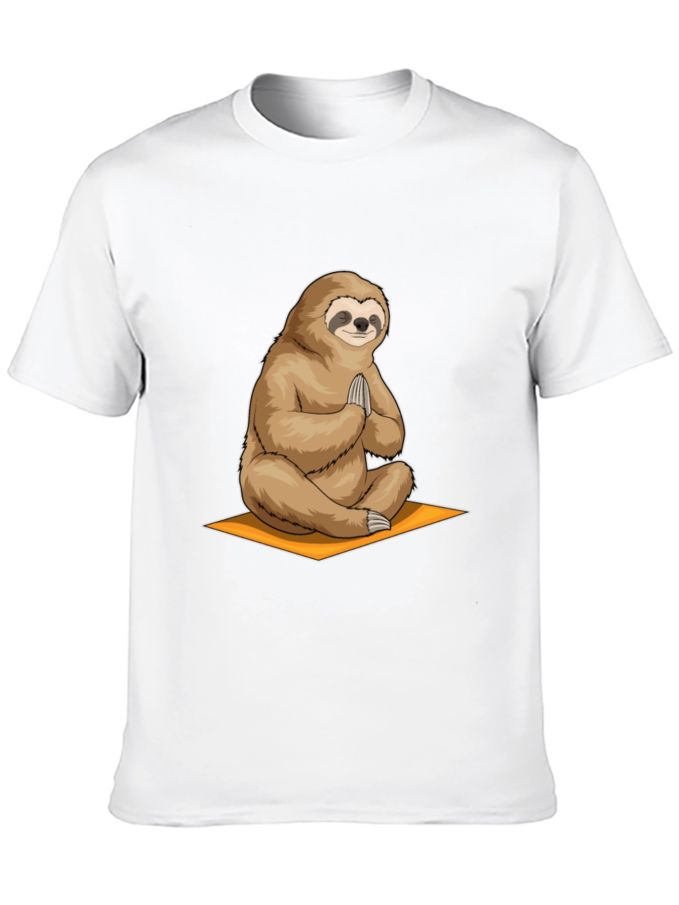 Black Meditating Sloth Graphic Tee - Relaxation Shirt view 10