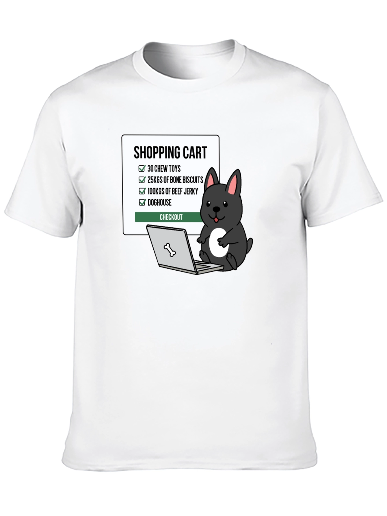 Funny Dog Shopping Cart T-Shirt - 10