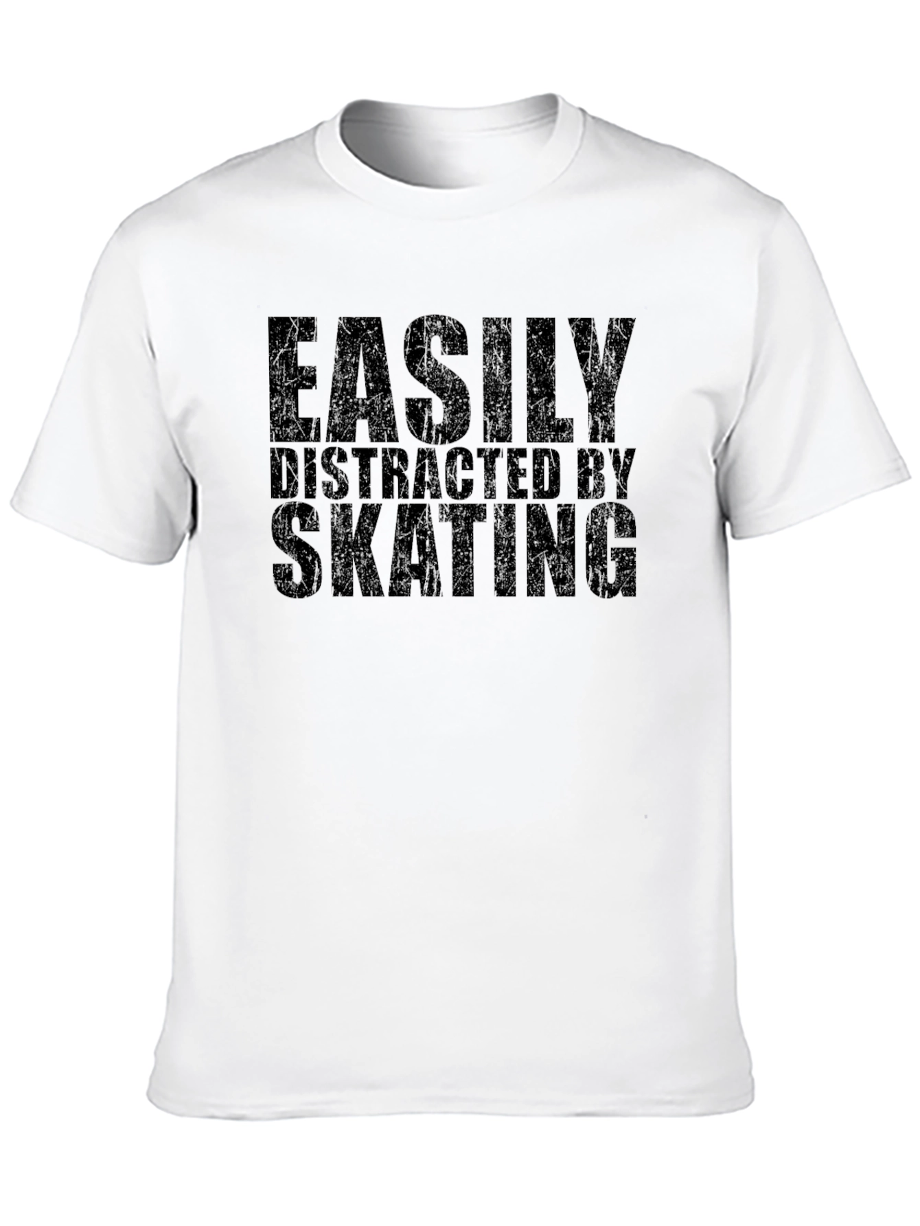 Black Easily Distracted by Skating - Graphic T-Shirt view 10