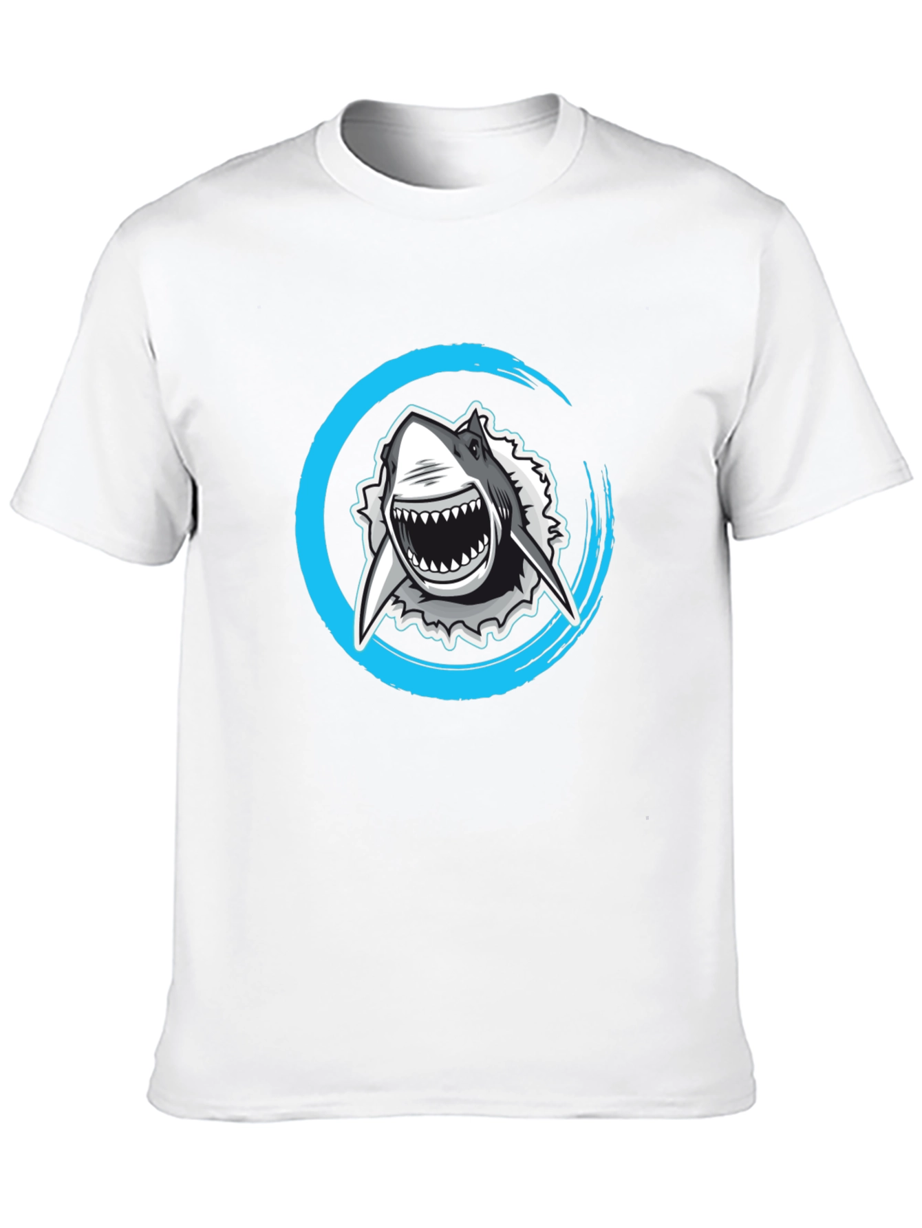 Black Shark Graphic Tee -  Circular Burst Design view 10