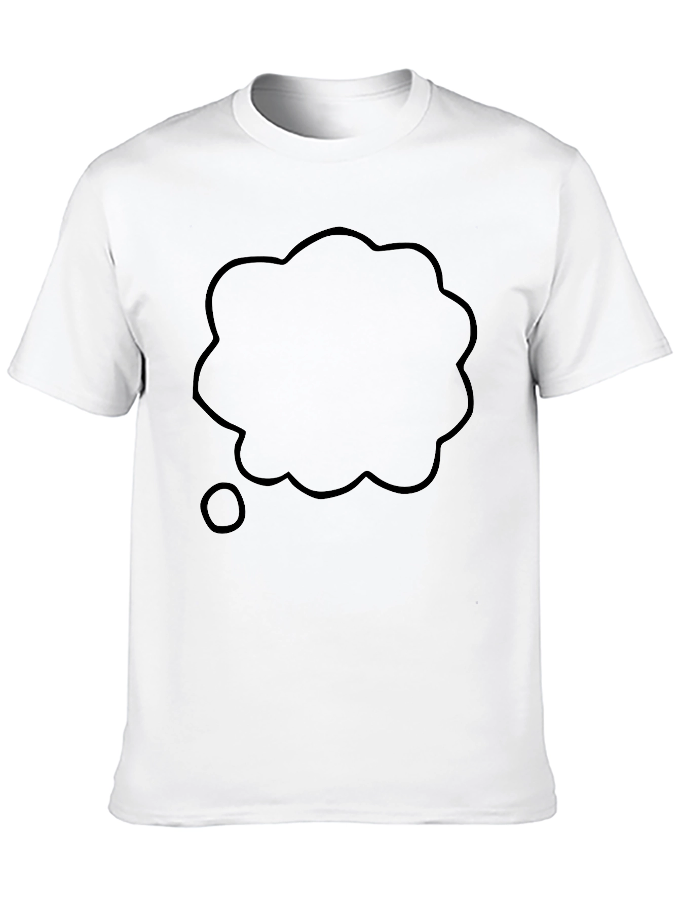Black Black T-Shirt with Thought Bubble Graphic view 10