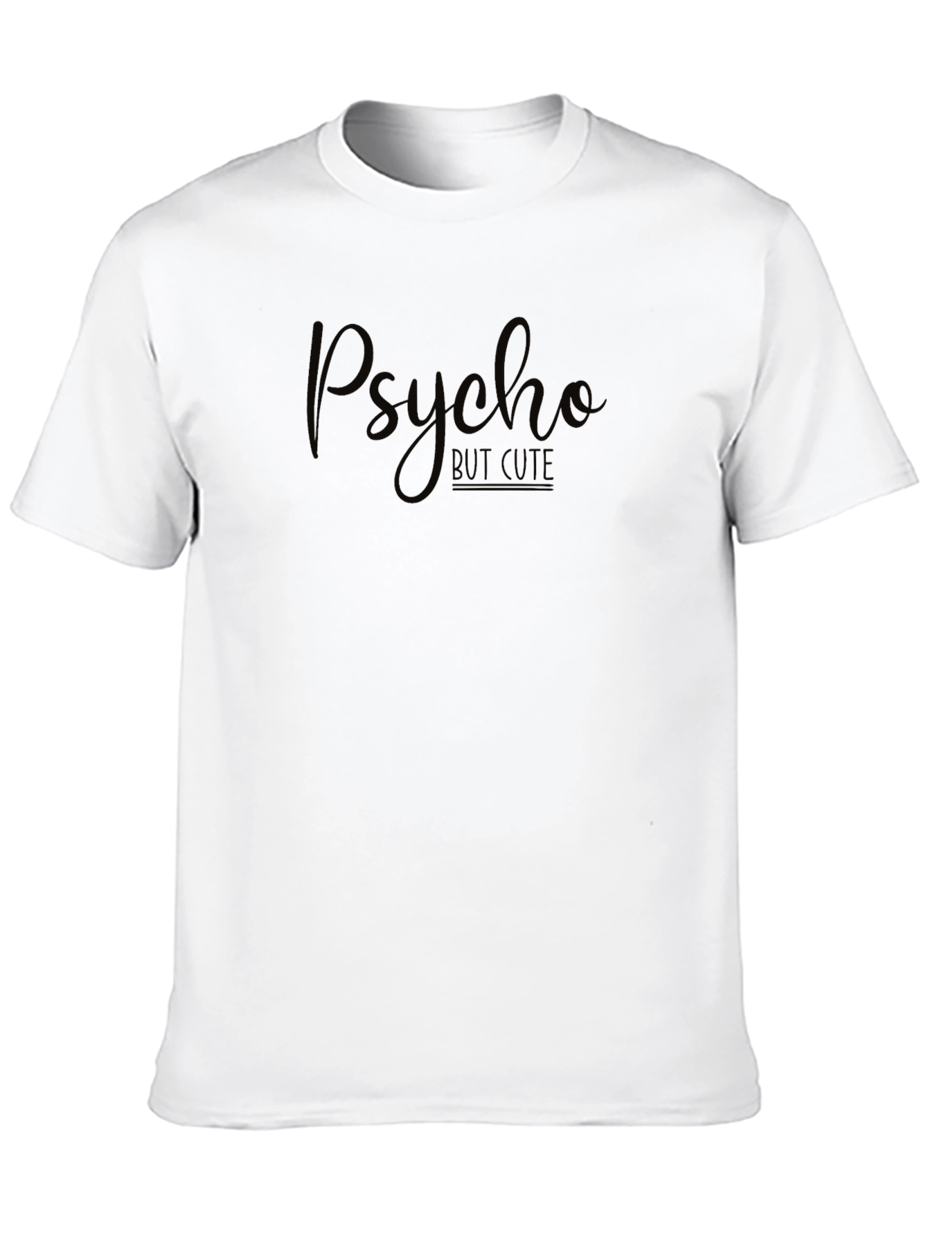 Black Psycho But Cute Graphic Tee - Black view 10